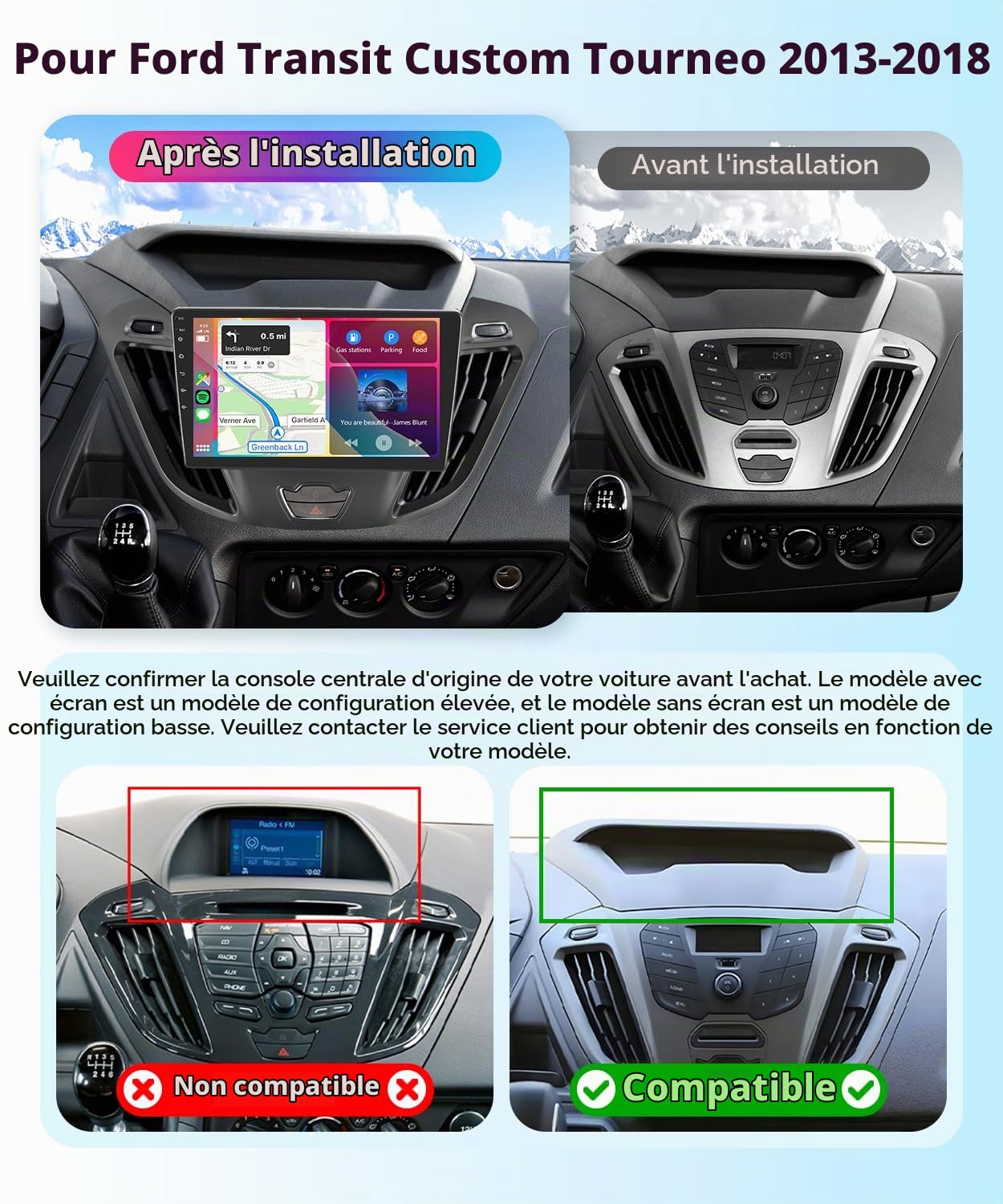 vechtel-autoradio-ford-transit-9-pouces-android-15-2-64g-carplay image 2