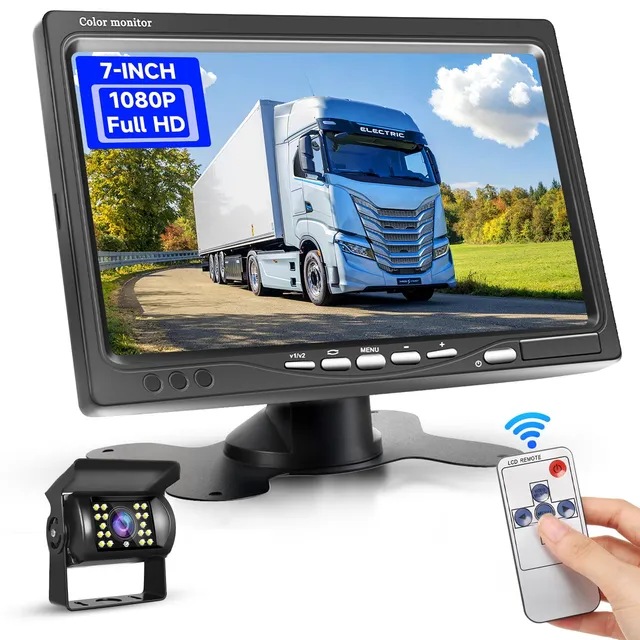 podofo-kit-cam-ra-de-recul-filaire-7-pouces-c-ble-10m-ip69 image 1