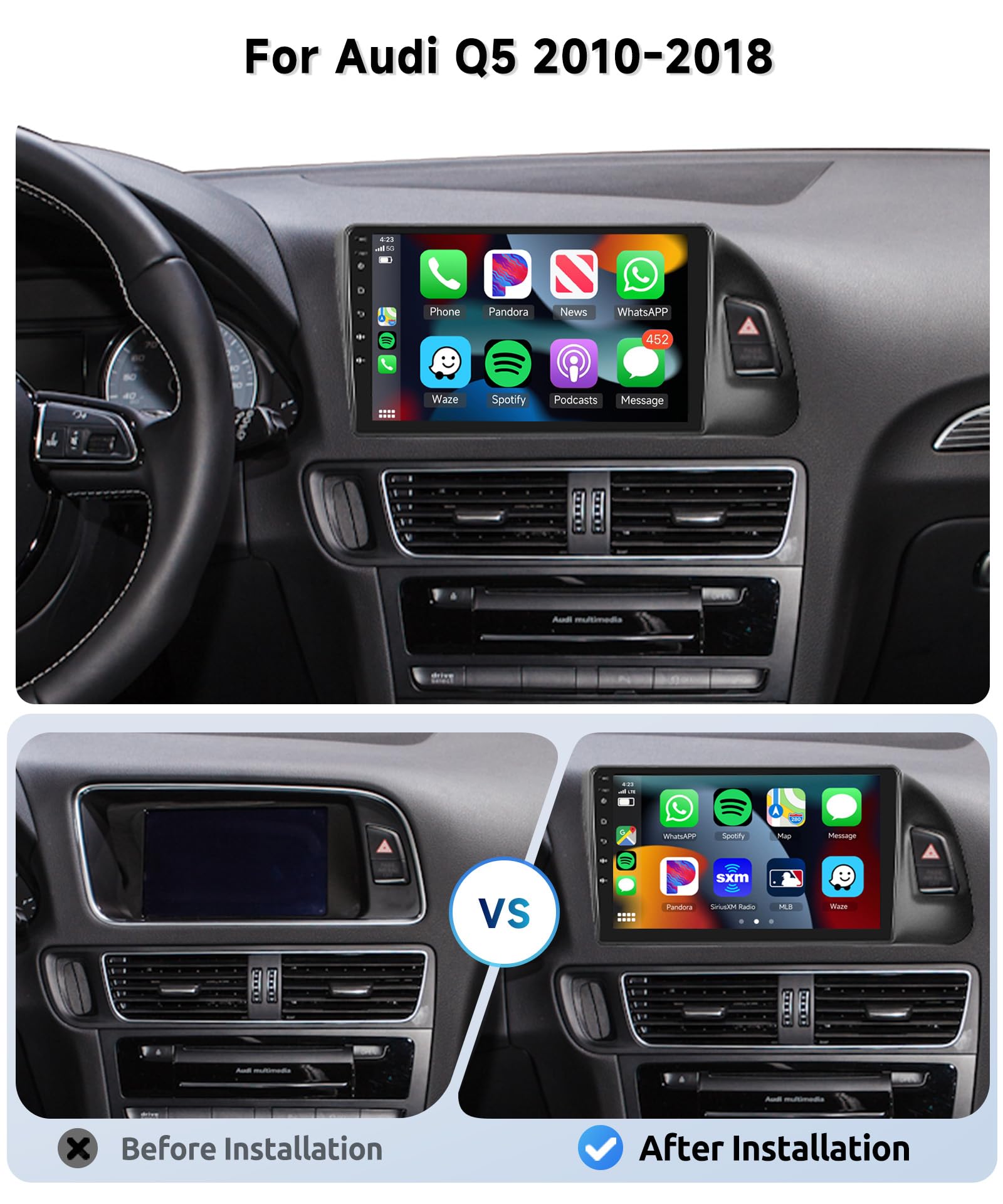 vechtel-autoradio-sp-cifique-autoradio-audi-q5-2010-2018-4-64g-dsp image 2