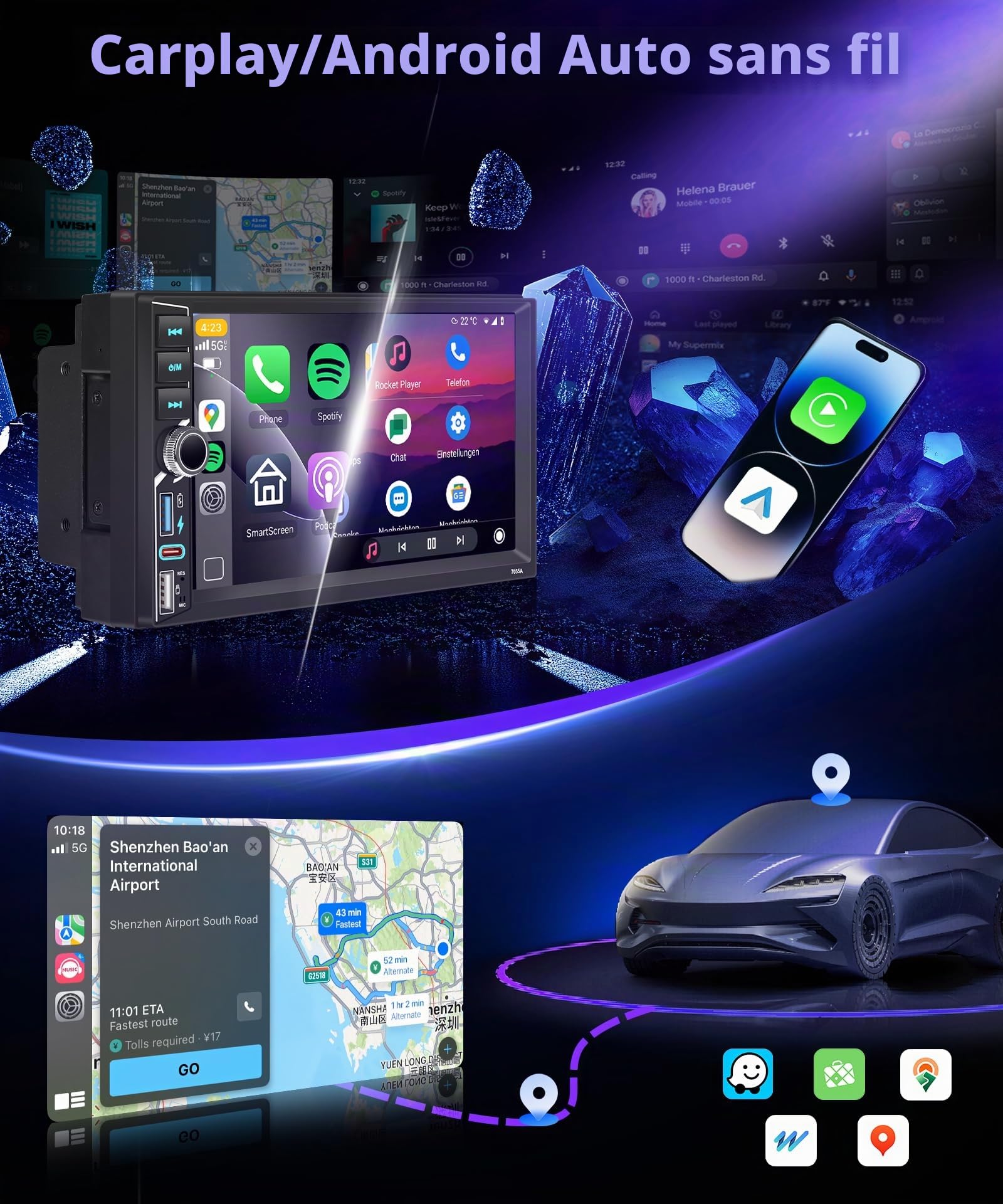 vechtel-autoradio-2-din-android-15-7-pouces-carplay-4-64-go image 2