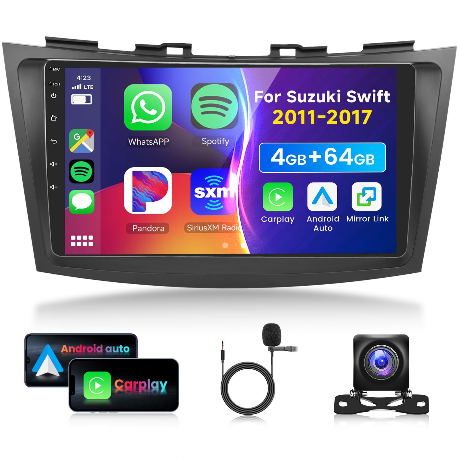 vechtel-autoradio-suzuki-swift-2011-2017-9-pouces-4-64go-dsp image 1