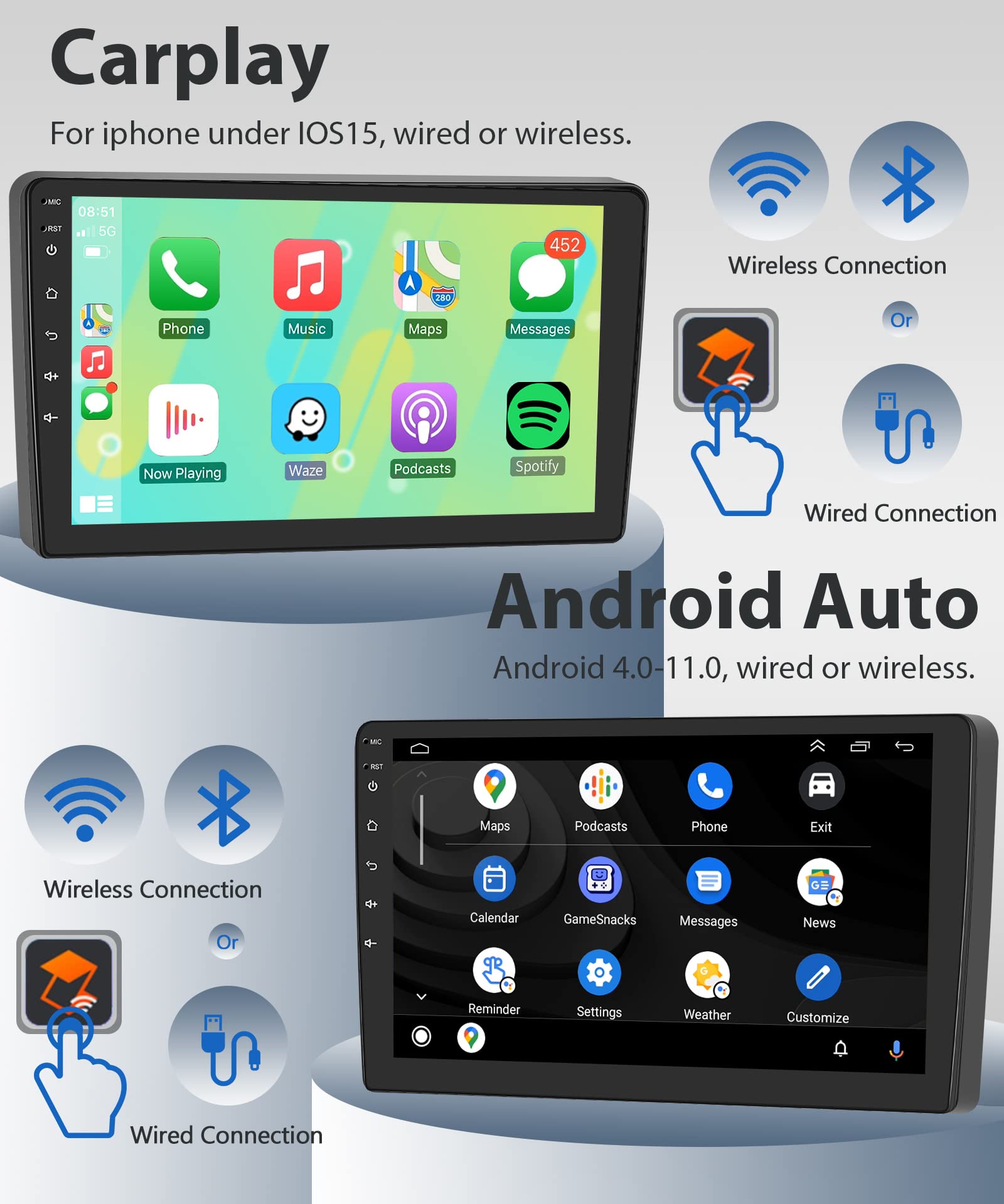 podofo-autoradio-peugeot-407-9-pouces-carplay-2-64g image 3