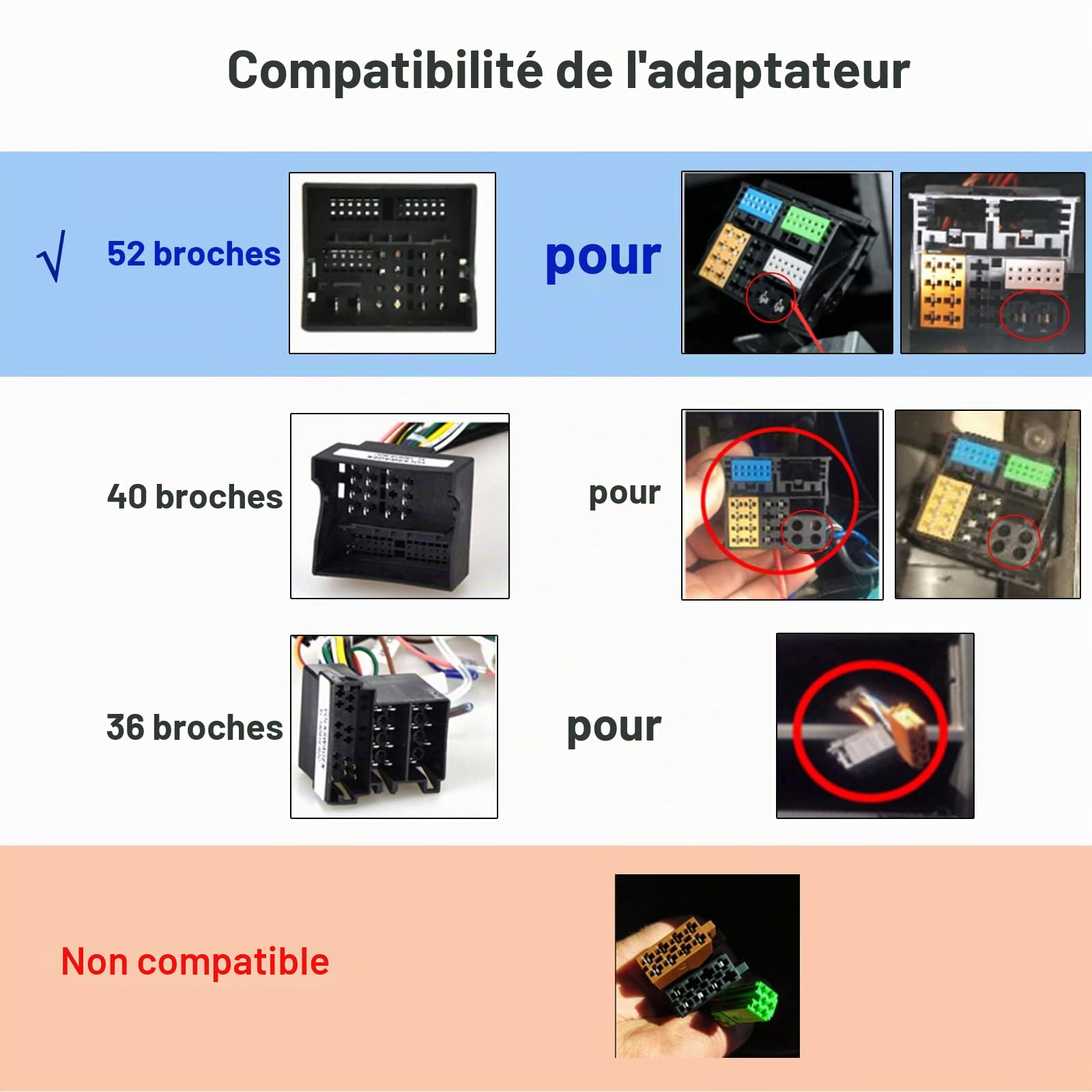 podofo-52-broches-c-ble-adaptateur-iso-autoradio-vw-golf-passat image 4