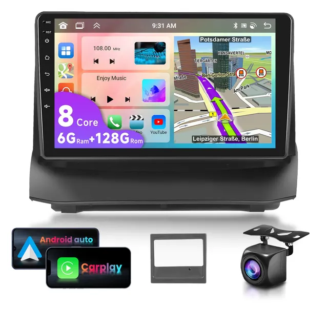vechtel-autoradio-ford-fiesta-9-pouces-android-13-6-128g-8-c-urs image 1