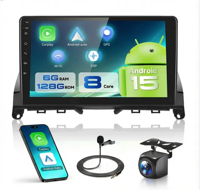 vechtel-6g-128g-autoradio-classe-c-w204-2006-2011-9-pouces image 1