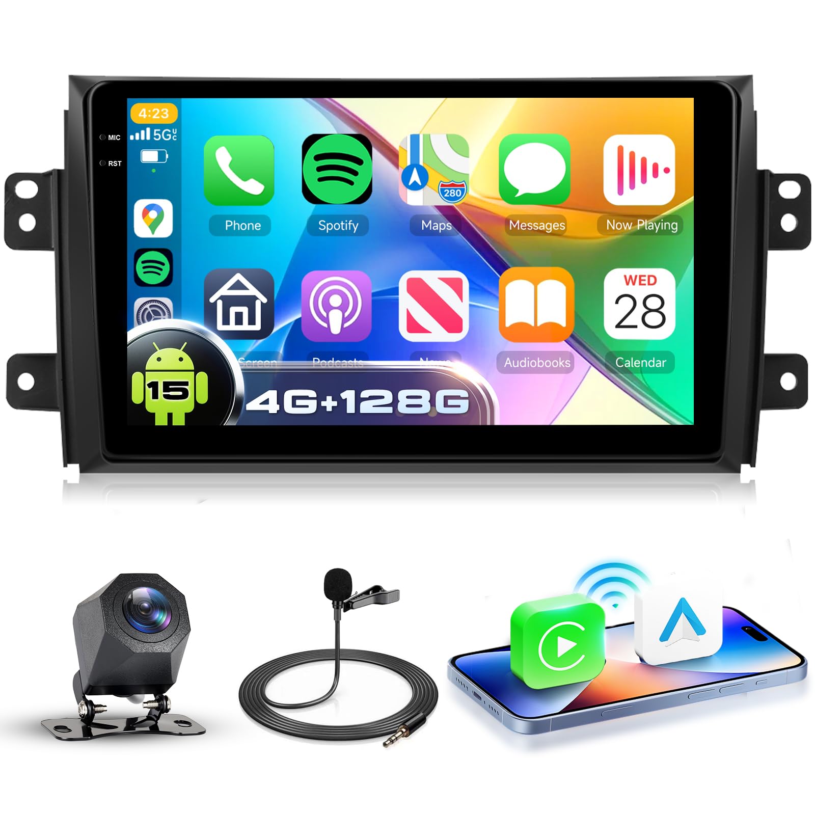 vechtel-autoradio-android-15-suzuki-sx4-9-4g-128g-carplay image 1