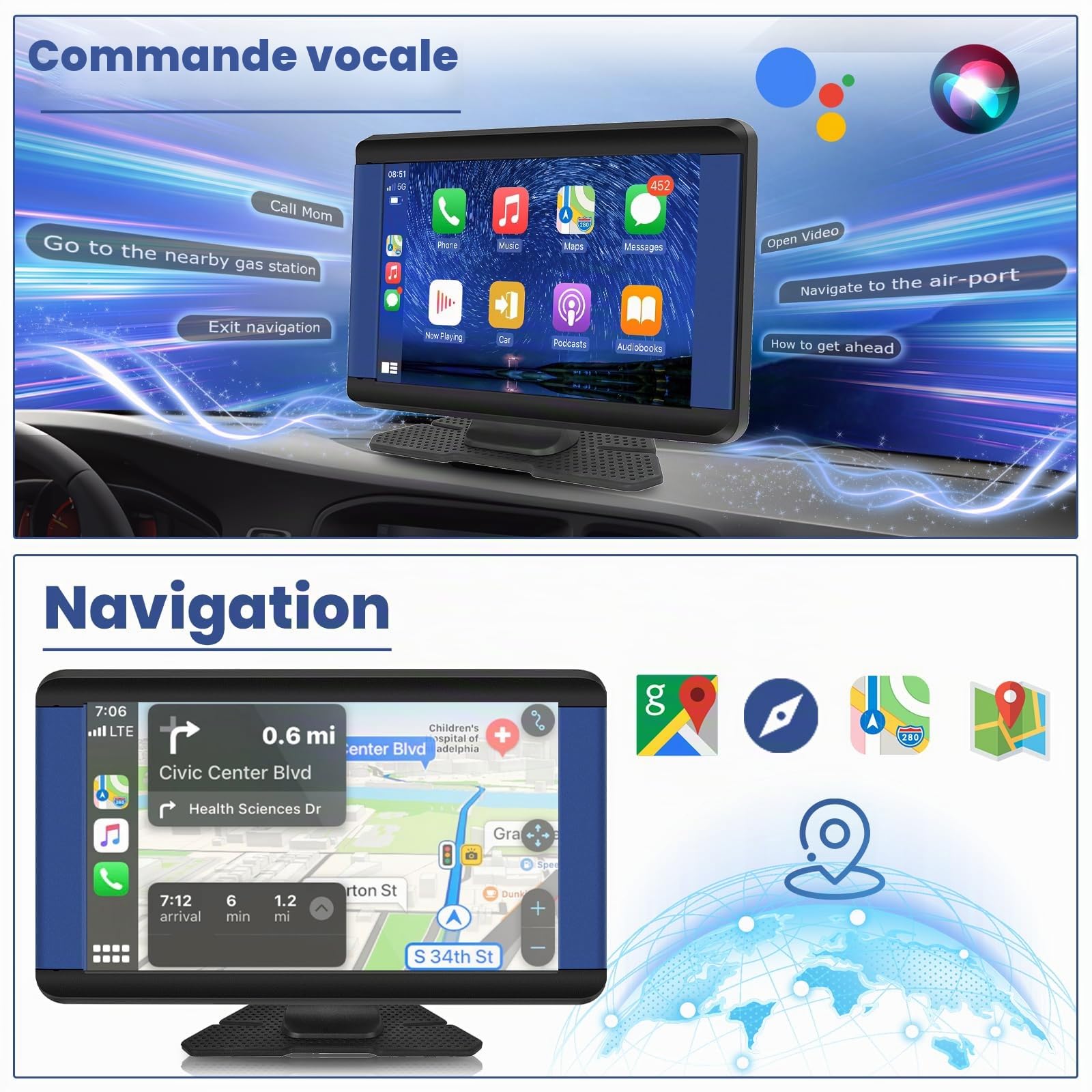 podofo-android-autoradio-portable-tactile-7-carplay-bluetooth image 5
