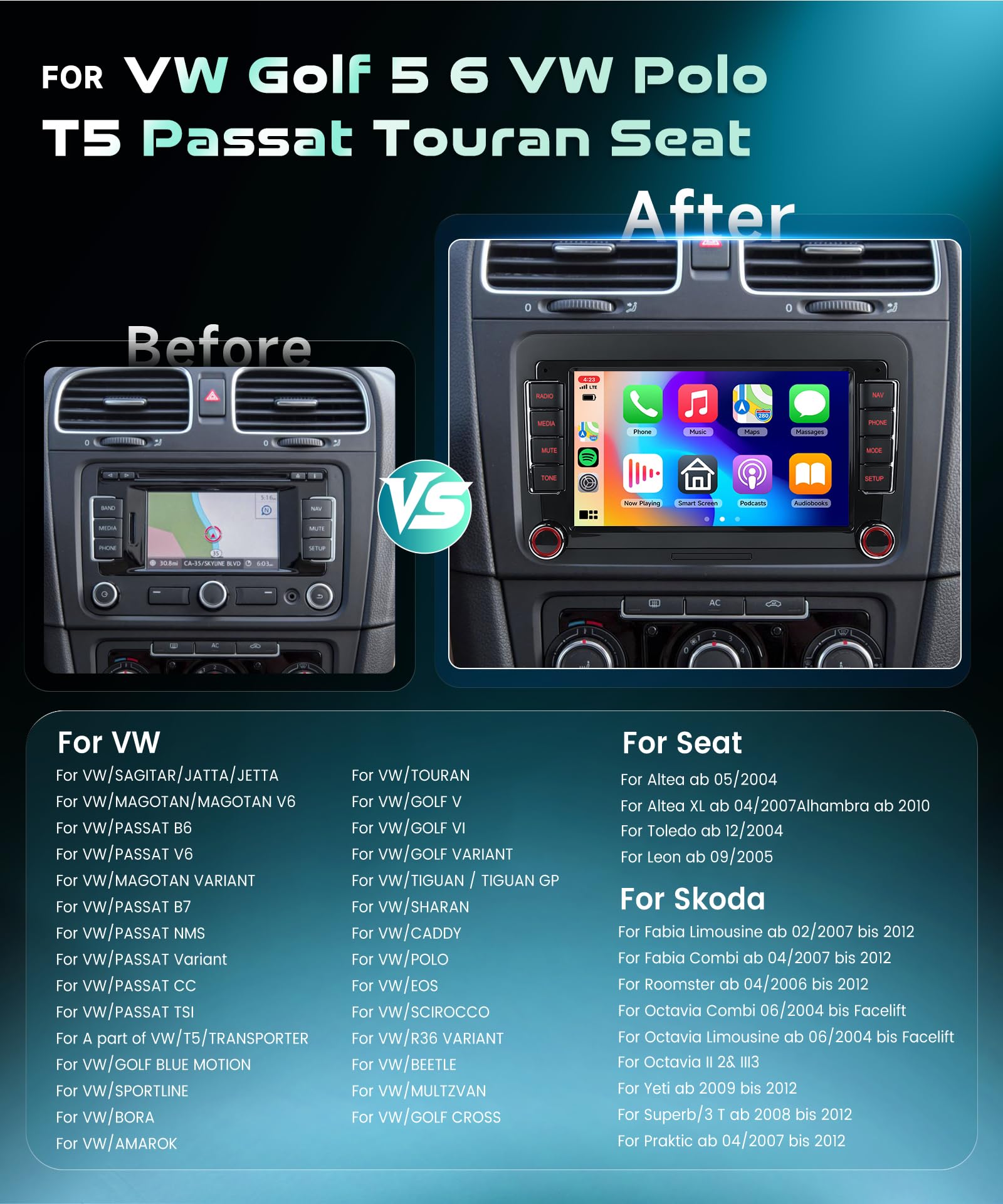 vechtel-autoradio-7-golf-5-6-polo-passat-android-2-64-go image 2