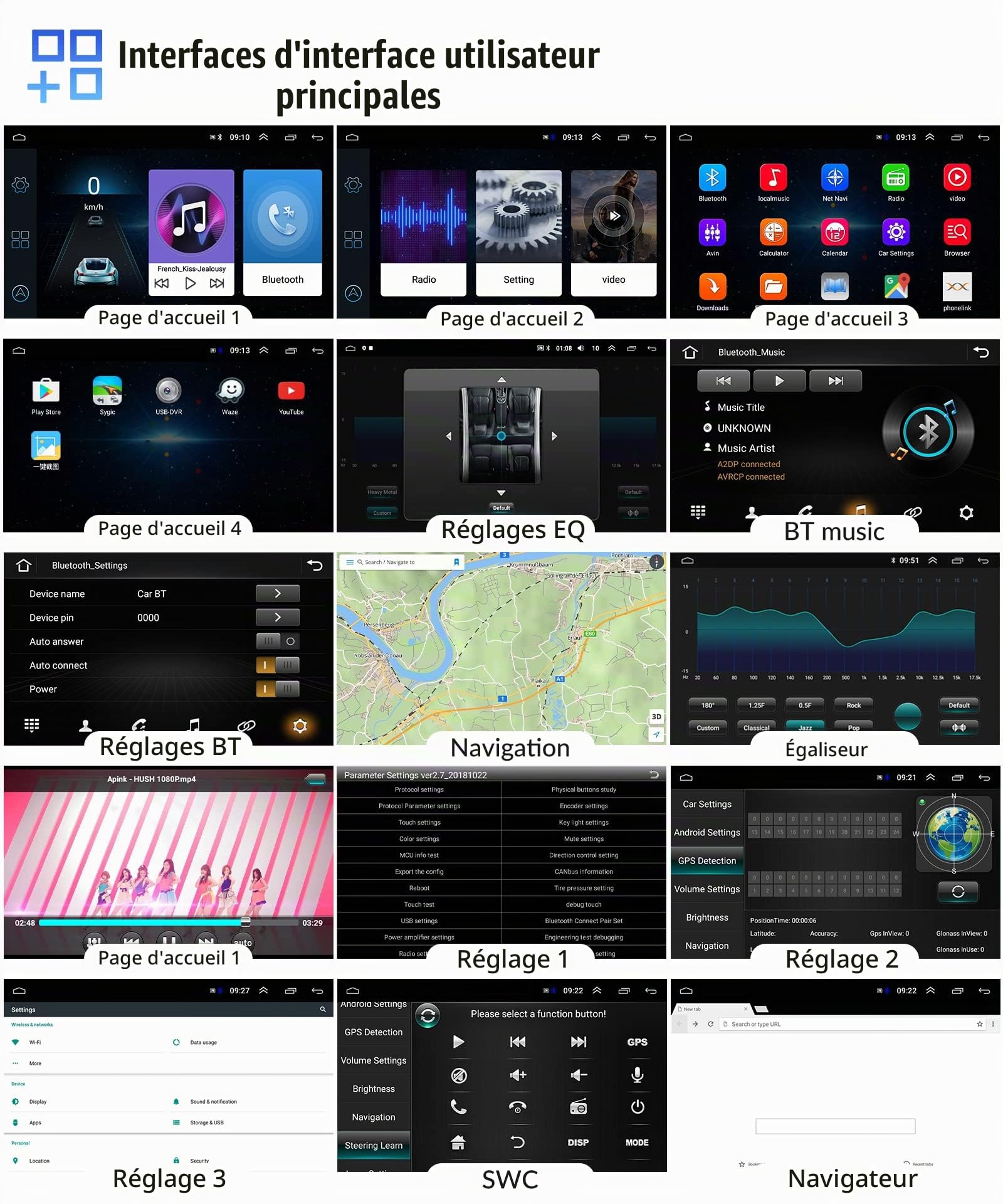 podofo-android-car-radio-peugeot-206-9-pouces-autoradio-gps-wifi image 5