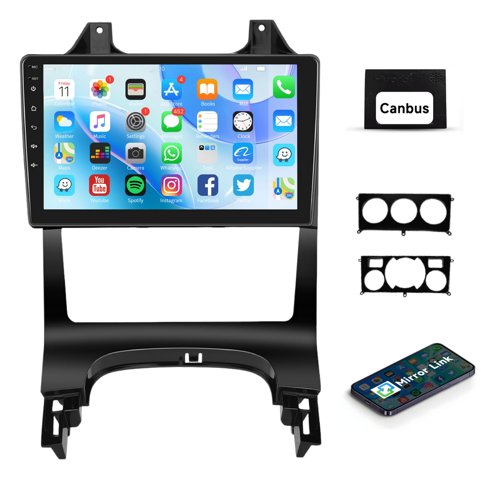 podofo-android-car-radio-peugeot-3008-autoradio-9-pouces-gps image 1