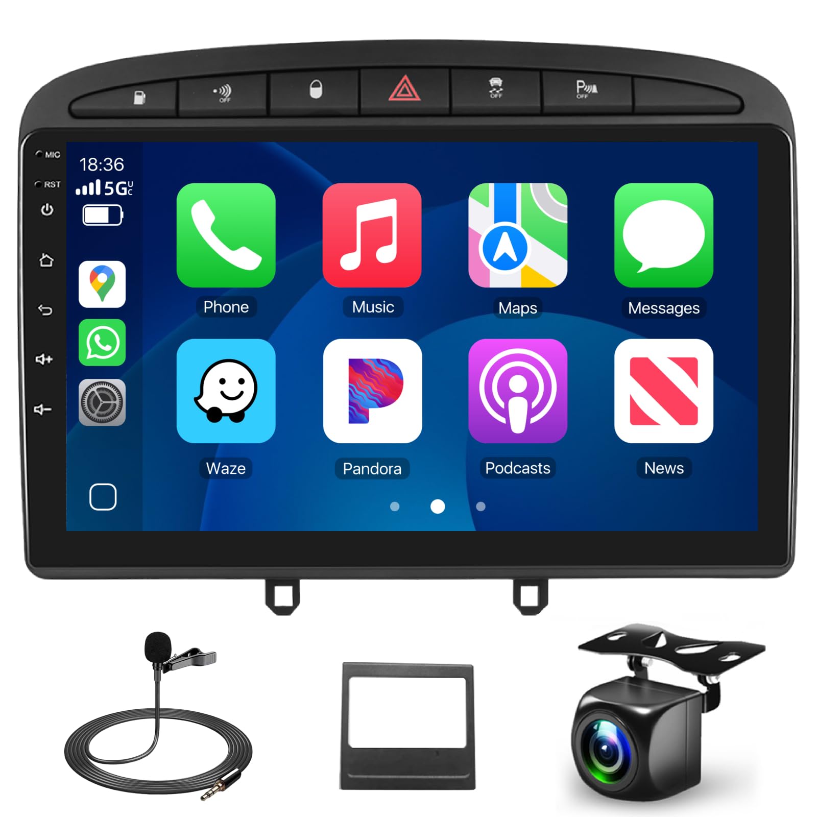 podofo-android-car-radio-9-pouces-peugeot-308-408-autoradio-2-64g image 1