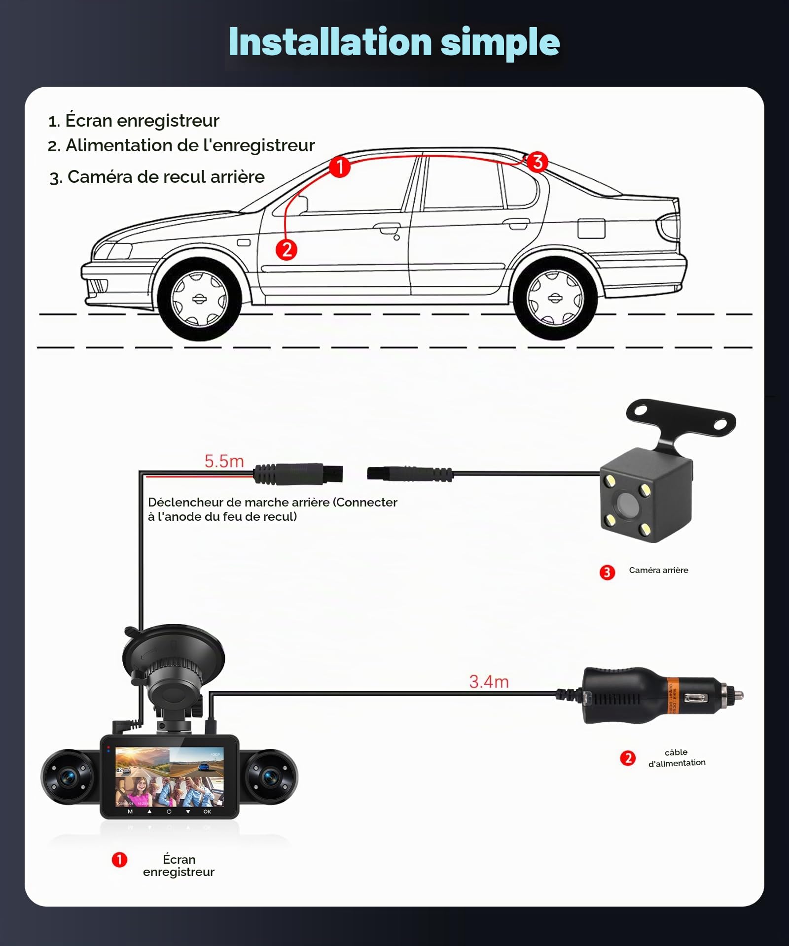 vechtel-dashcam-auto-1080p-cran-3-vision-nuit-64gb image 7
