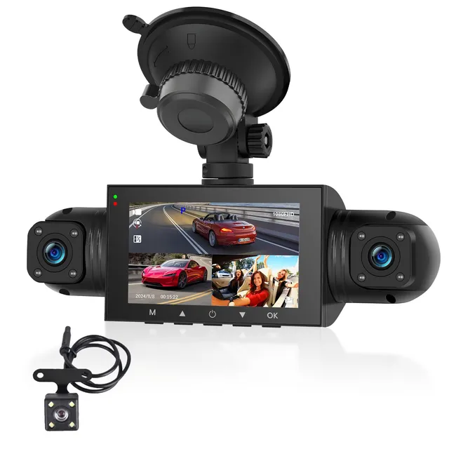 podofo-car-dvr-dash-cam-360-4-canaux-1080p-cran-3 image 1