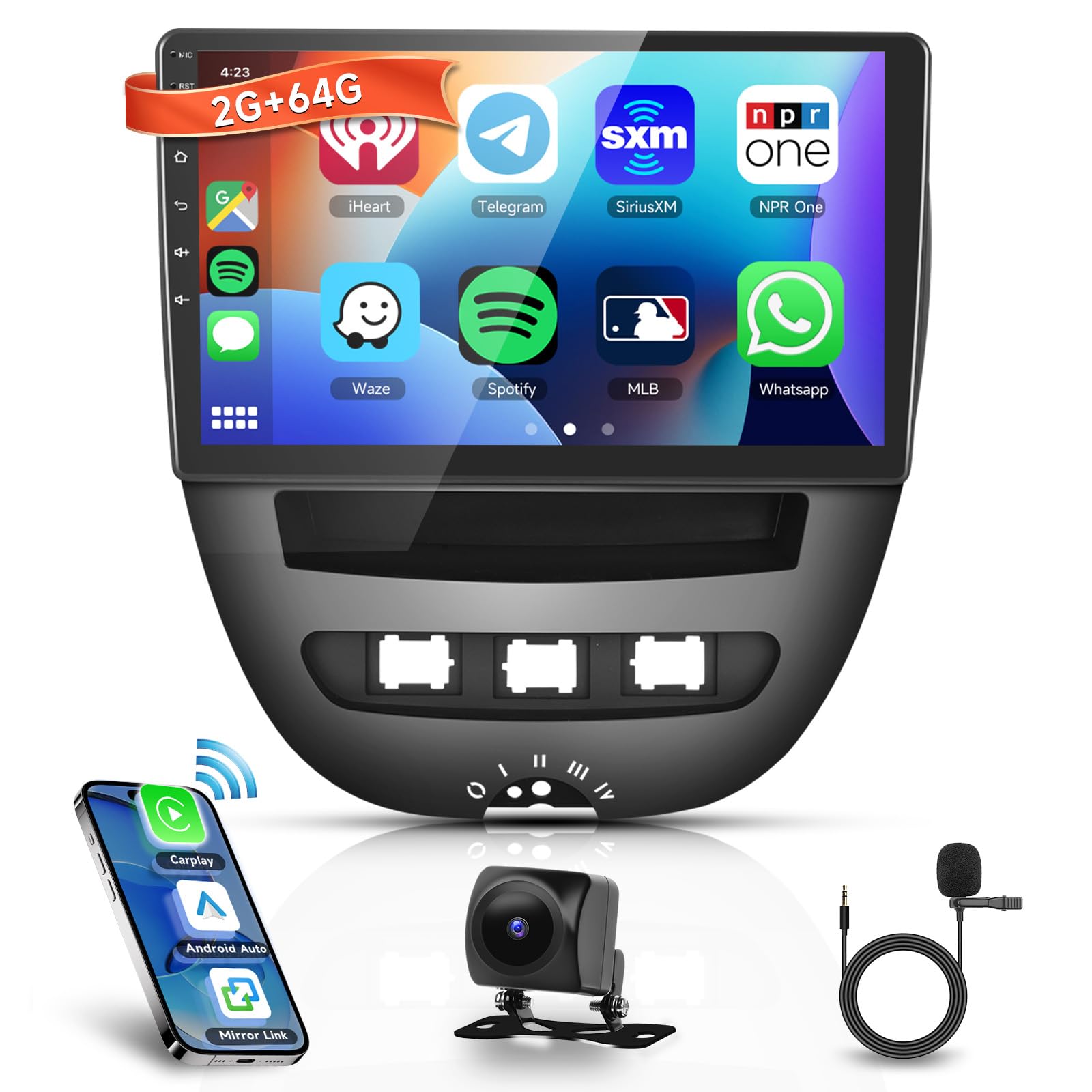 vechtel-autoradio-aygo-107-c1-10-1-pouces-carplay-sans-fil image 1