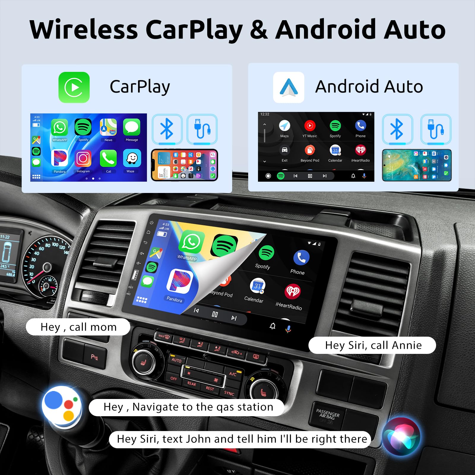 vechtel-1-din-9-pouces-hd-autoradio-tactile-carplay-sans-fil image 2