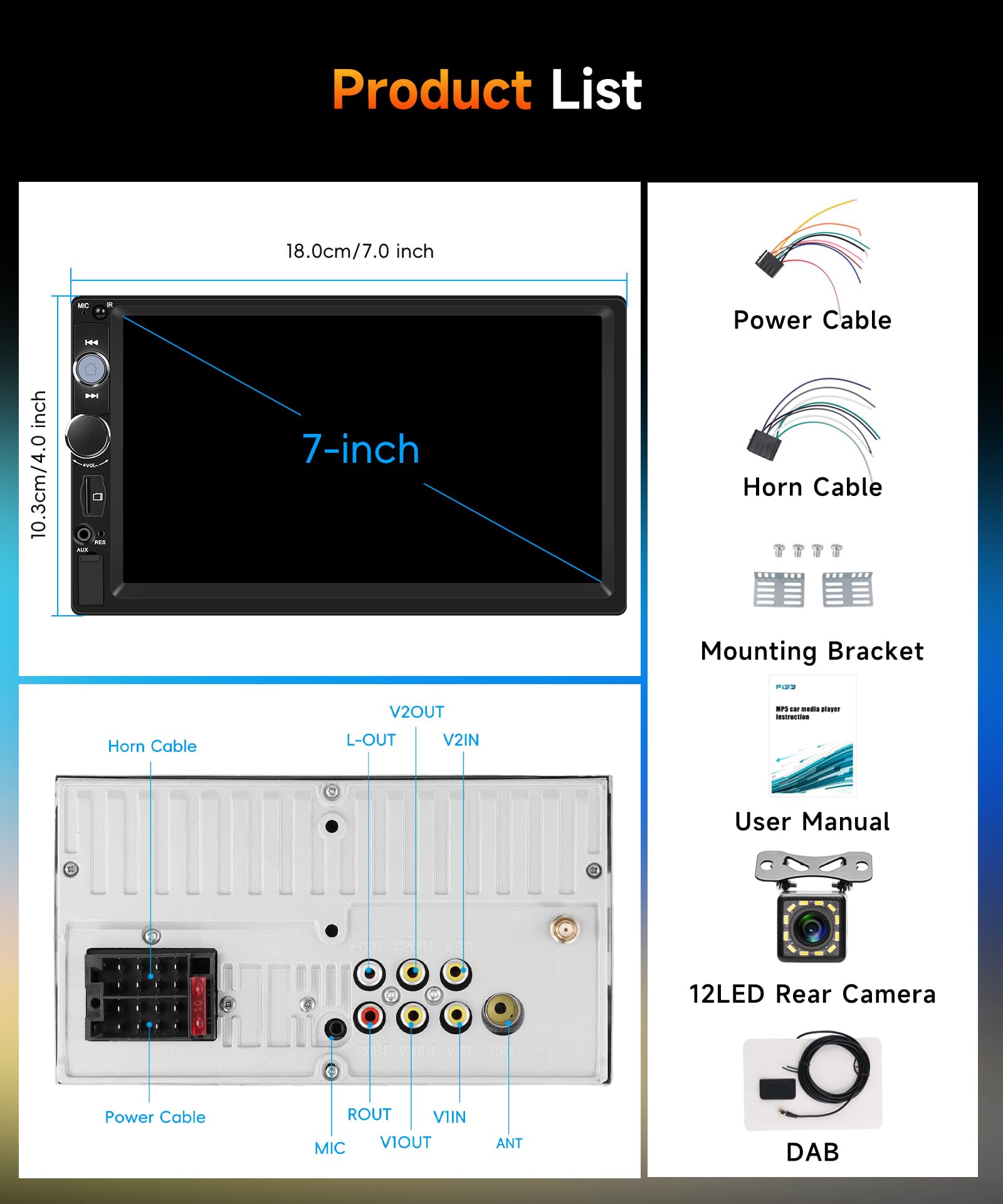 vechtel-autoradio-2-din-dab-cran-7-pouces-cam-ra-recul image 7