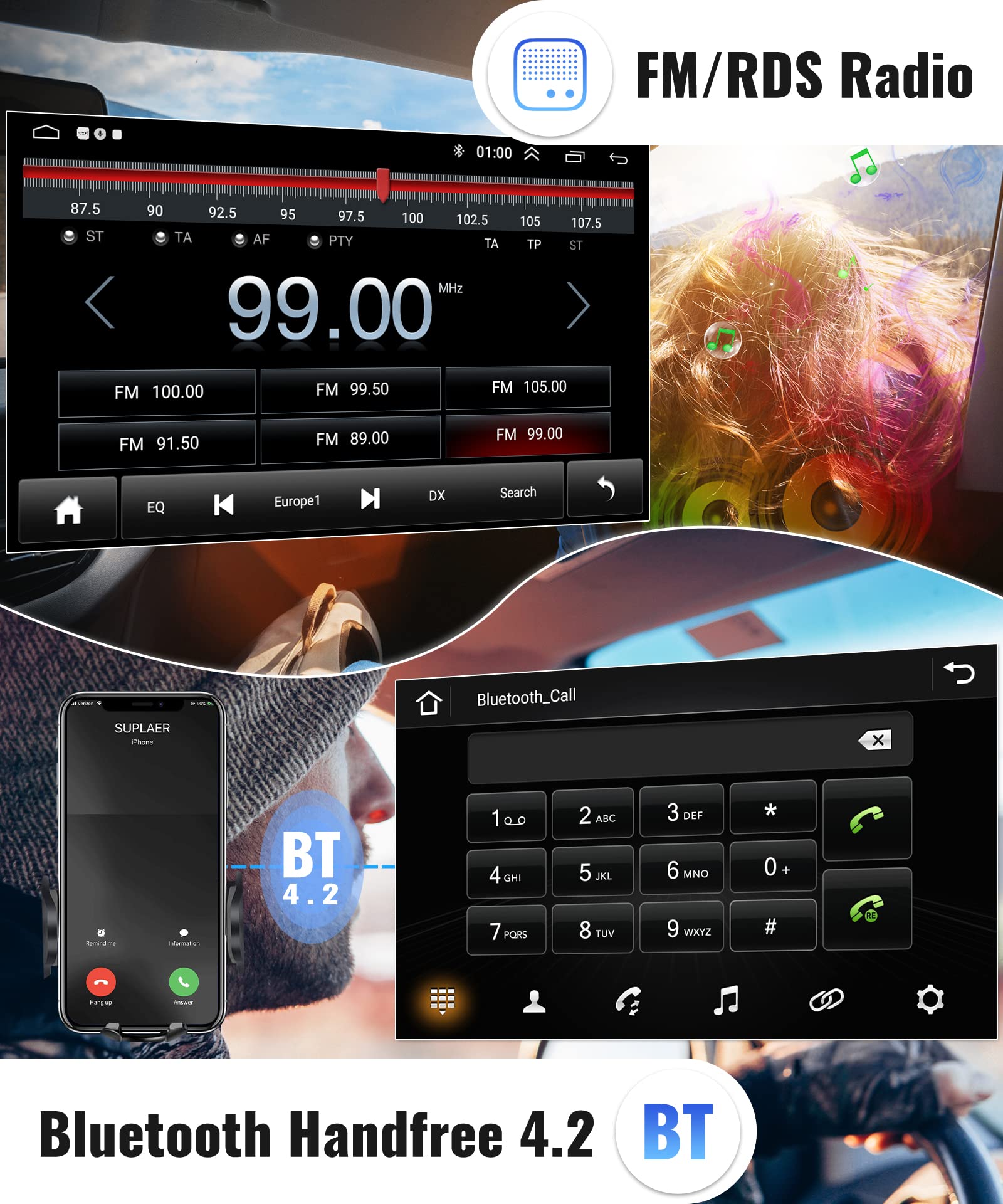 podofo-android-car-radio-308-408-autoradio-9-pouces-2-64g image 4