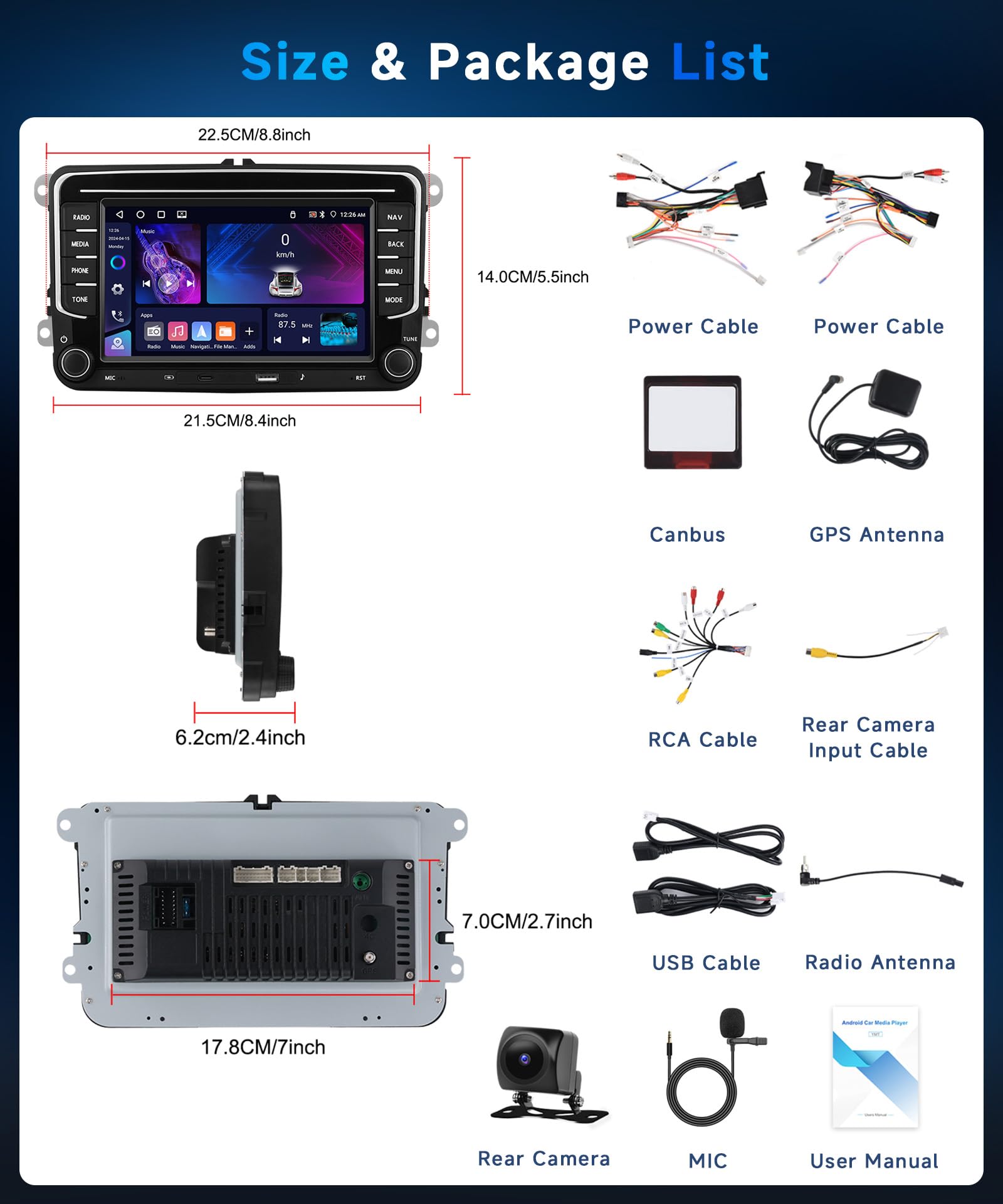 vechtel-autoradio-vw-golf-5-6-7-pouces-android-carplay-4-64go image 6