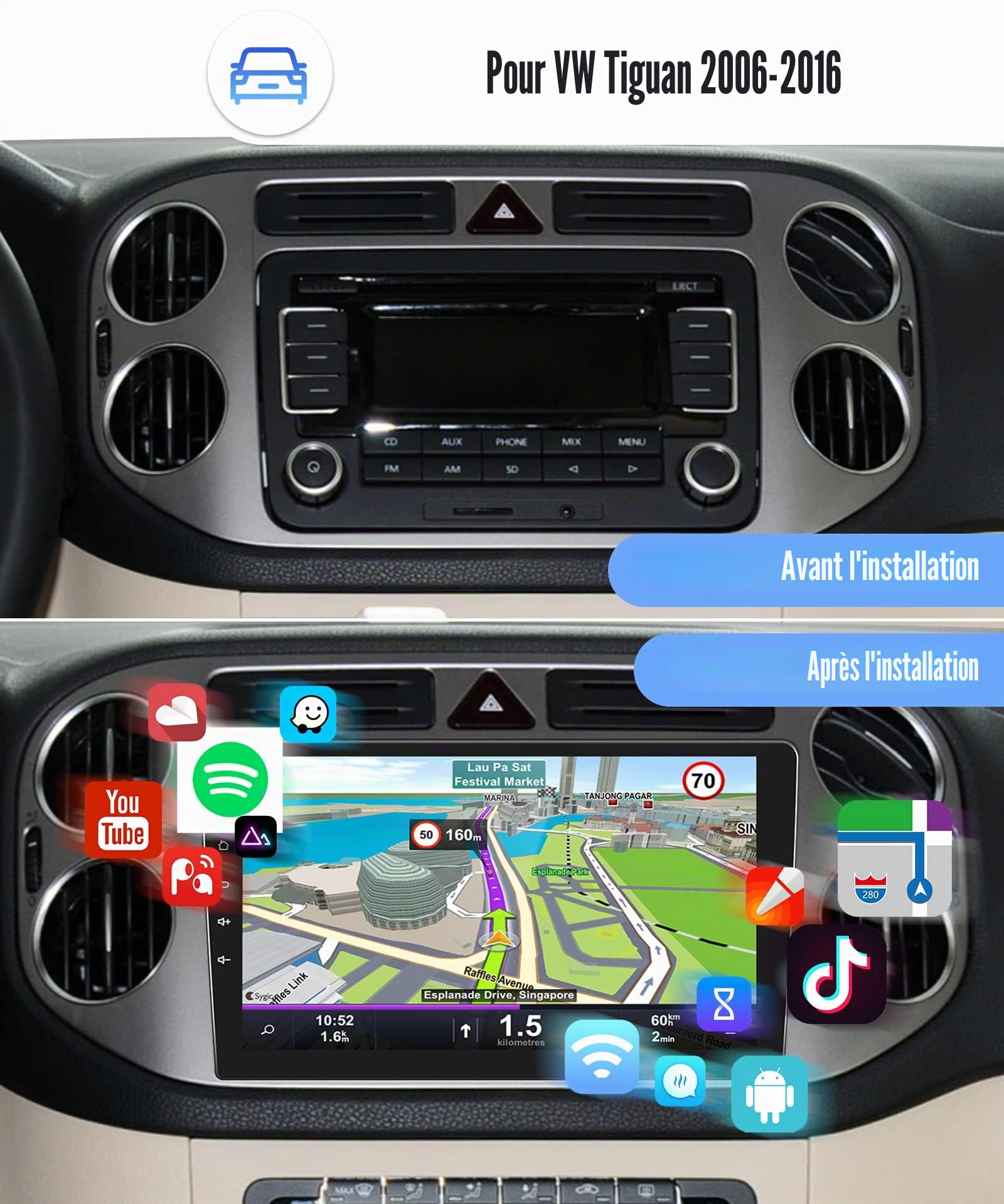 podofo-android-car-radio-autoradio-tiguan-9-2-64g image 2
