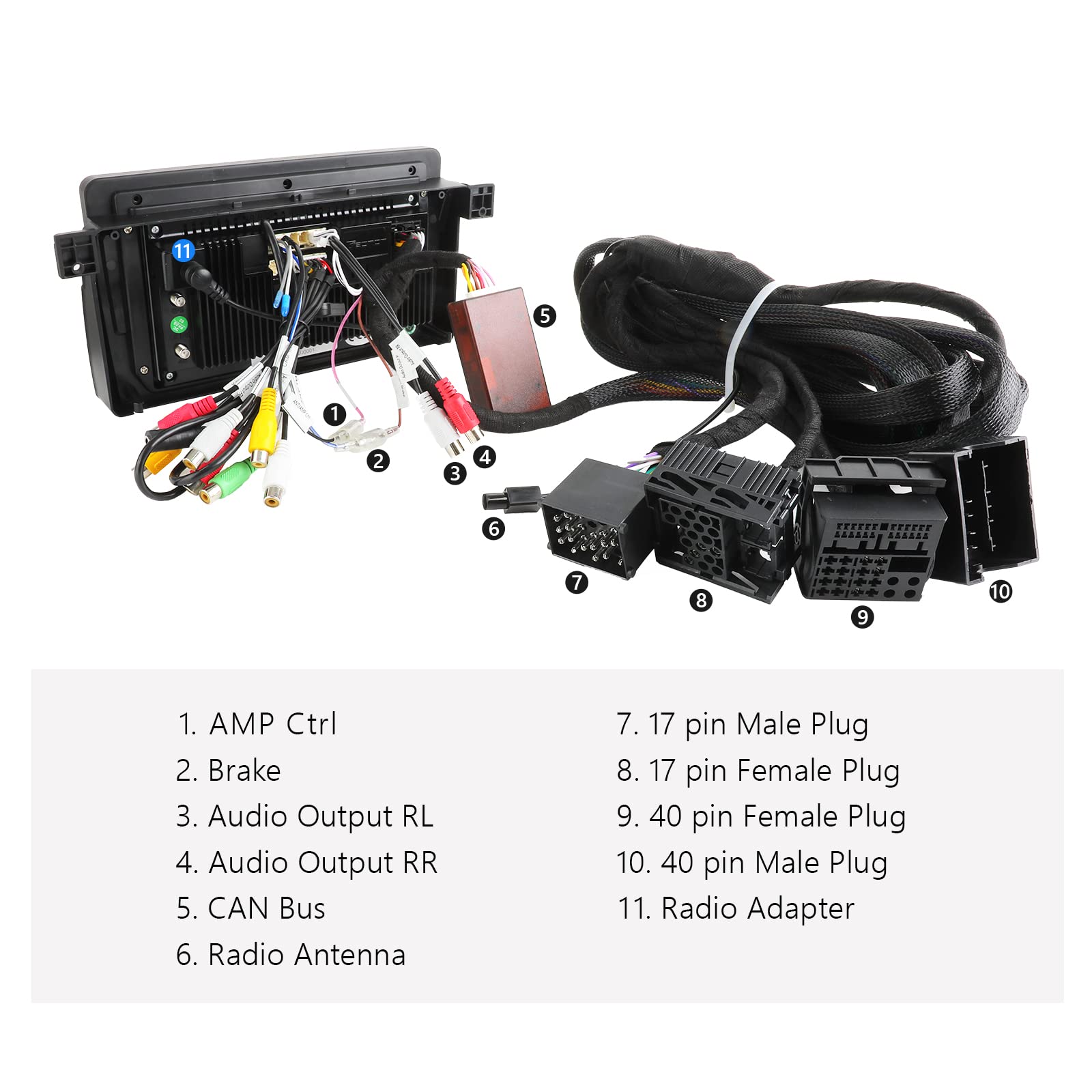 eonon-wiring-harness-5-5-m-extension-bmw-e46-e39-a0590 image 5