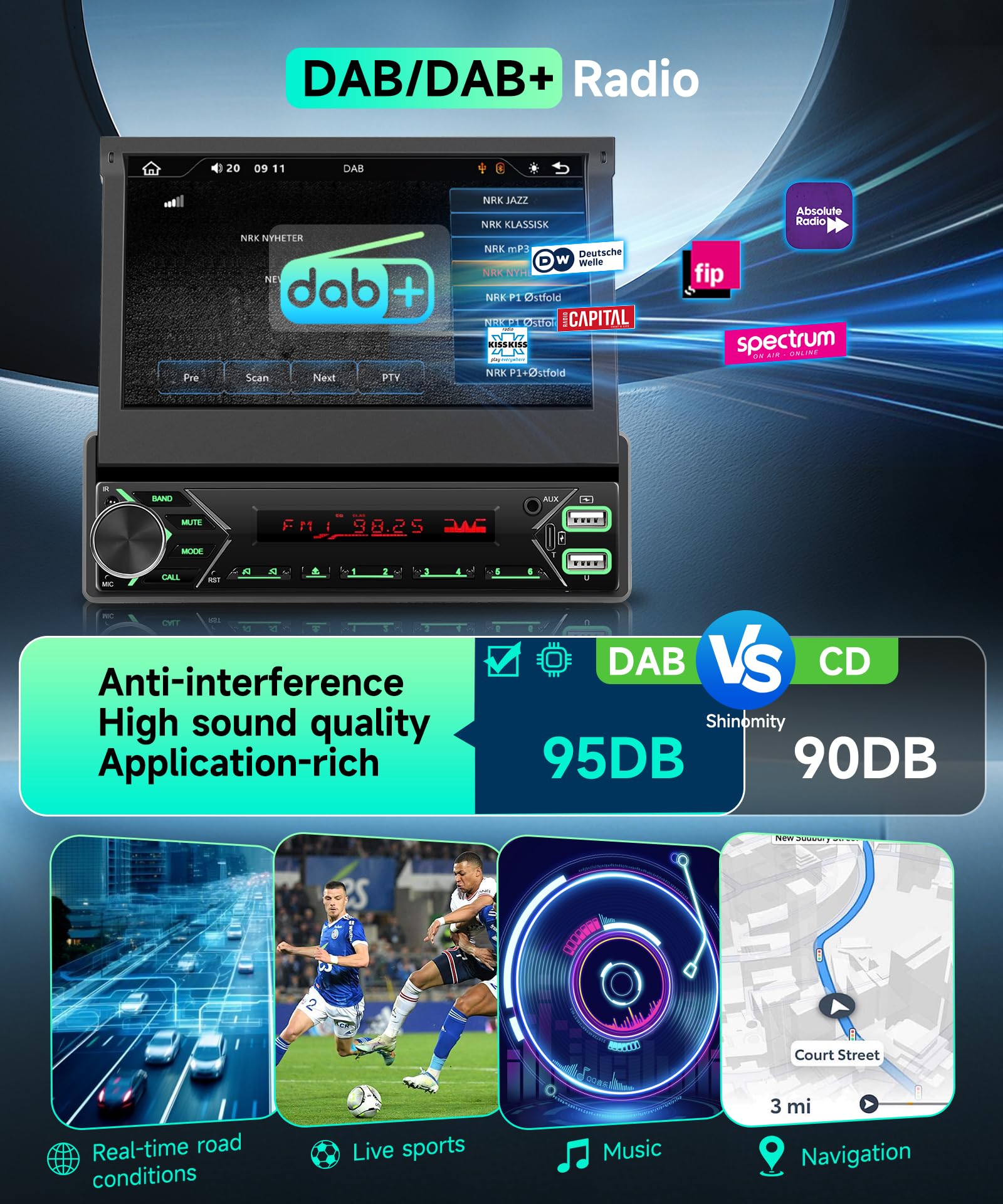 vechtel-autoradio-1-din-cran-7-dab-carplay-motoris image 3