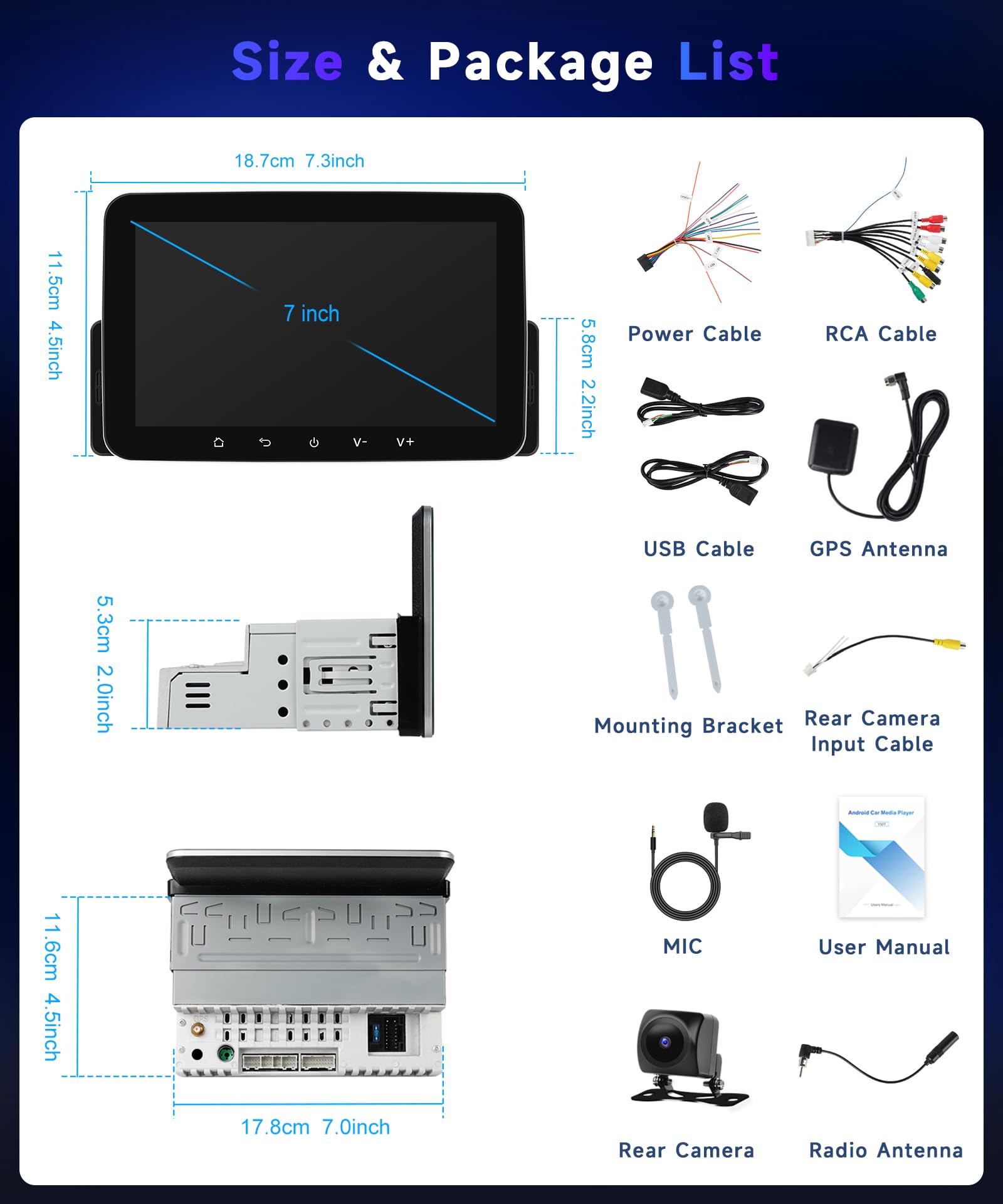 vechtel-autoradio-1-din-7-pouces-android-15-carplay-4-64g image 7