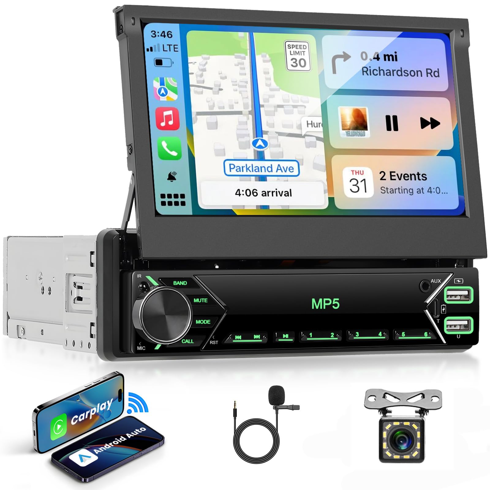 vechtel-autoradio-1-din-7-pouces-cran-lectrique-carplay-sans-fil image 8