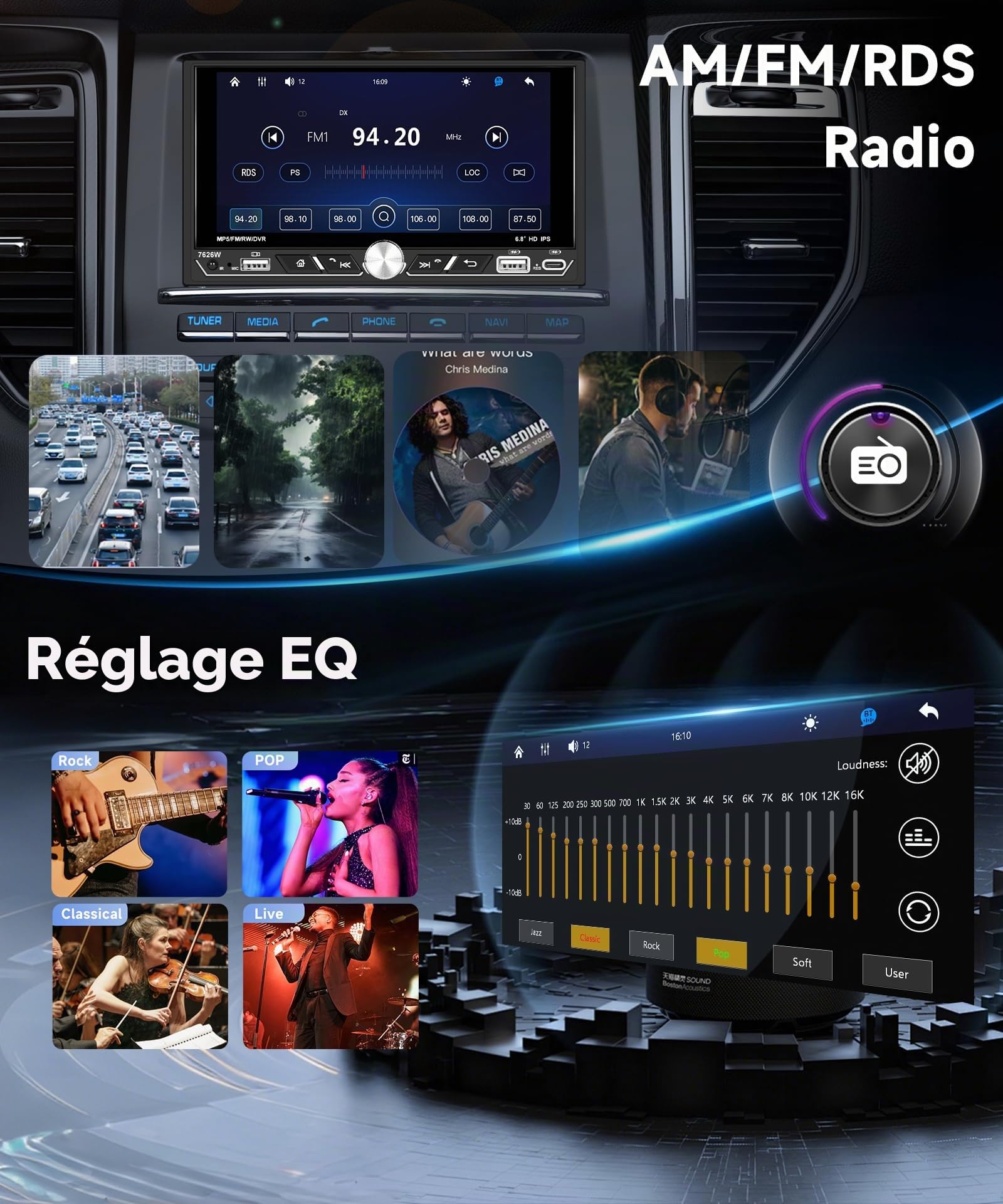 vechtel-autoradio-2-din-6-8-ips-carplay-sans-fil-cam-ra image 5