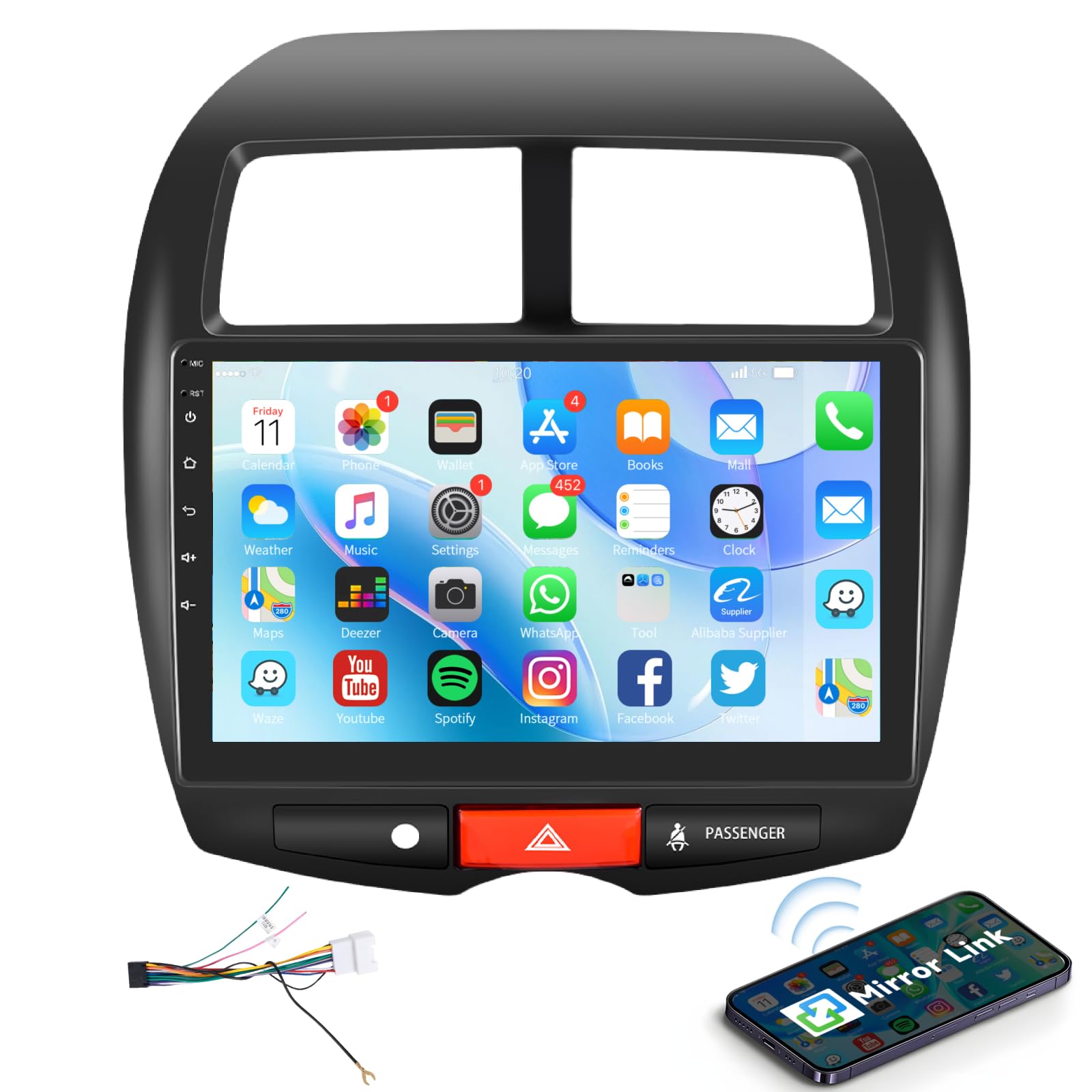 podofo-android-car-radio-autoradio-10-pouces-asx-c4-4008-gps image 1