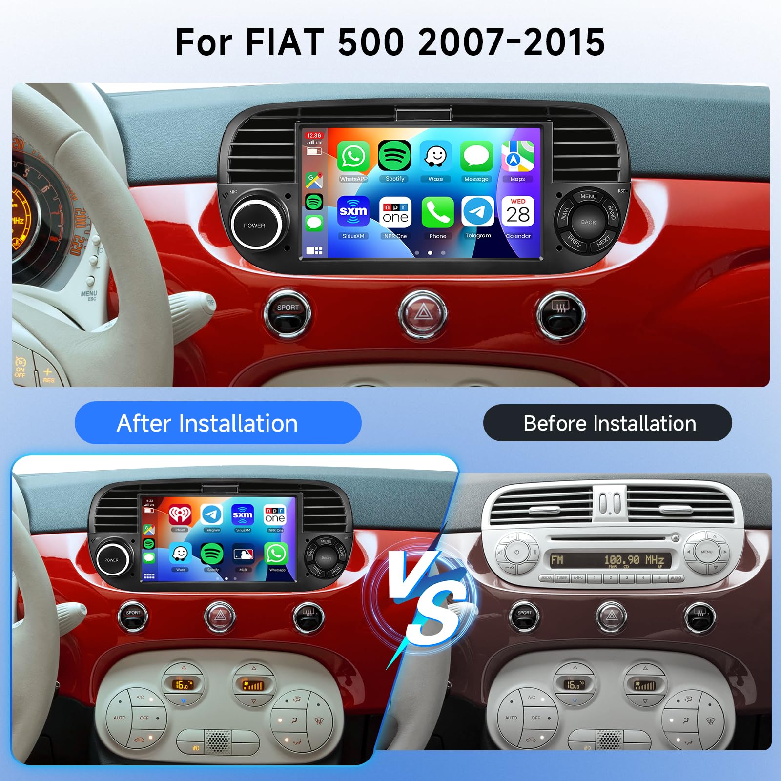 vechtel-fiat-500-autoradio-7-android-13-carplay-2-64-go image 2