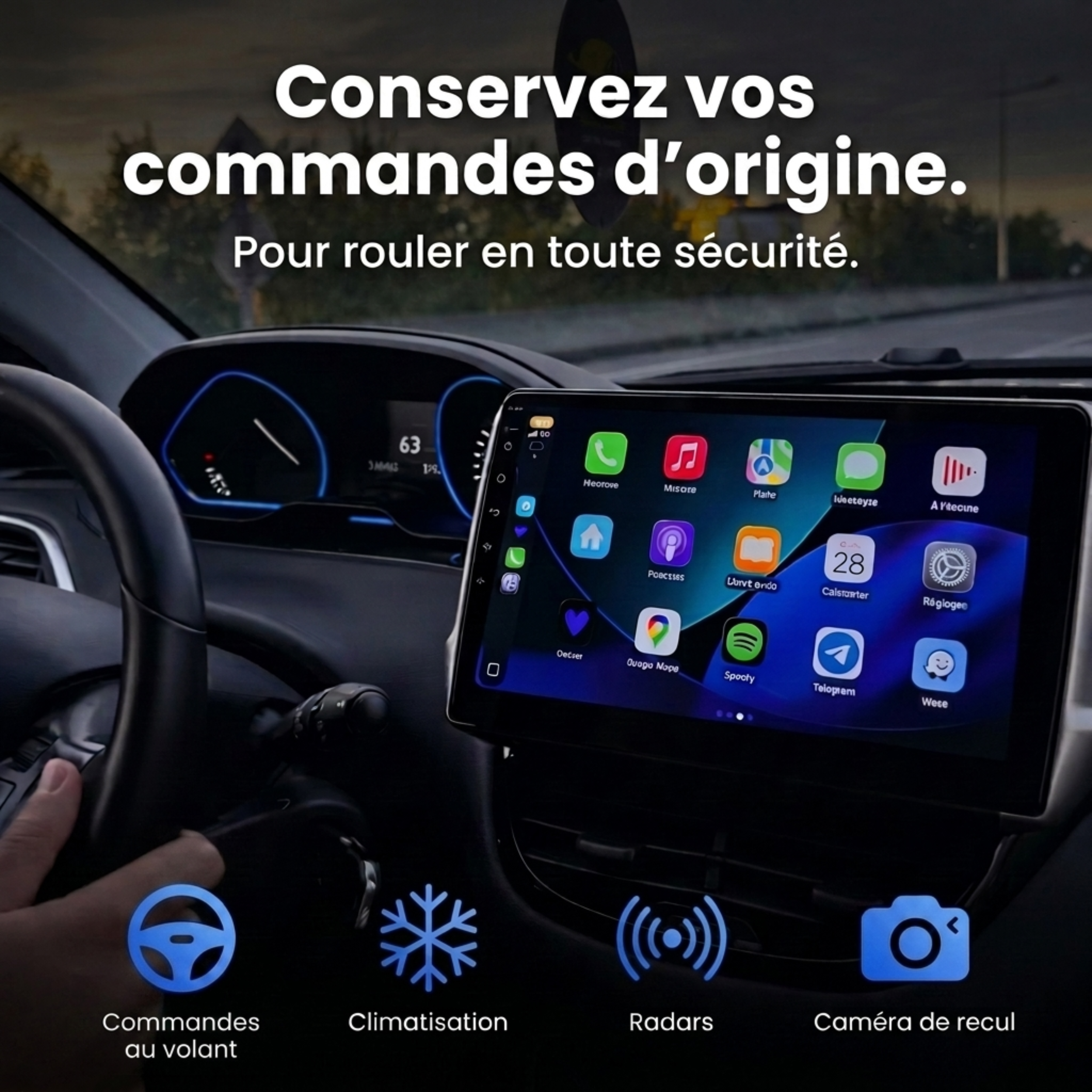 my-carpplay-autoradio-carplay-toyota-yaris-2005-2012-pack-optimal image 3