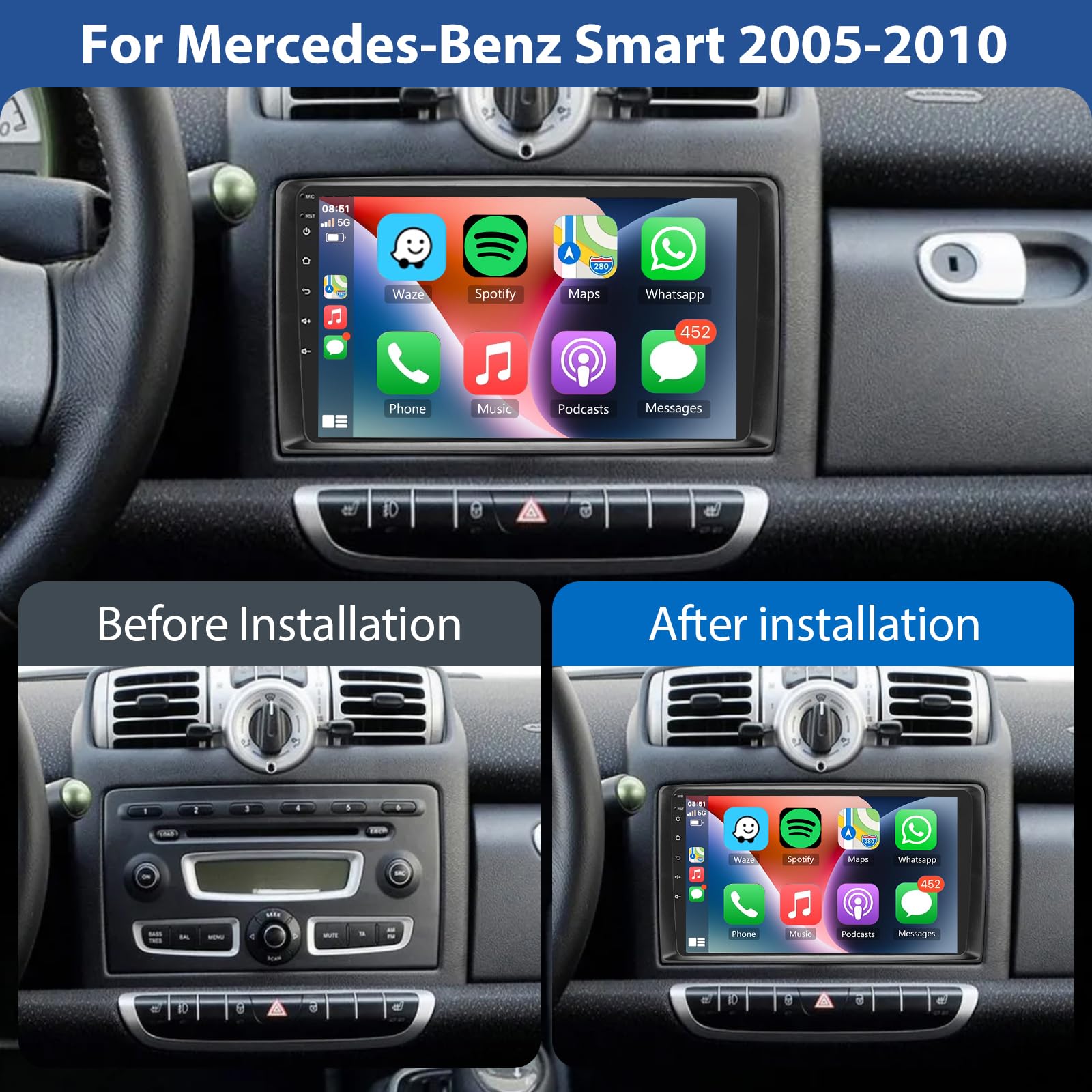 podofo-android-car-radio-smart-autoradio-9-pouces-4-64g image 2