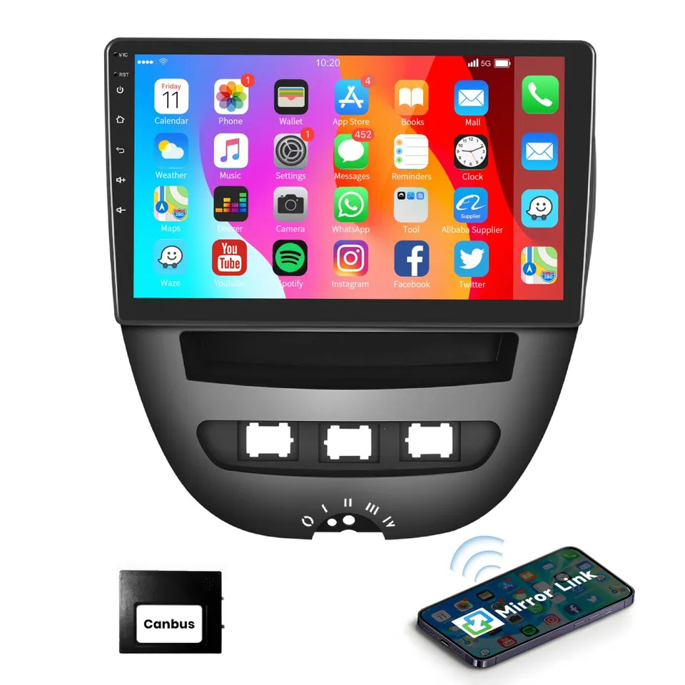 podofo-android-car-radio-10-pouces-aygo-107-c1-1-32-go image 1
