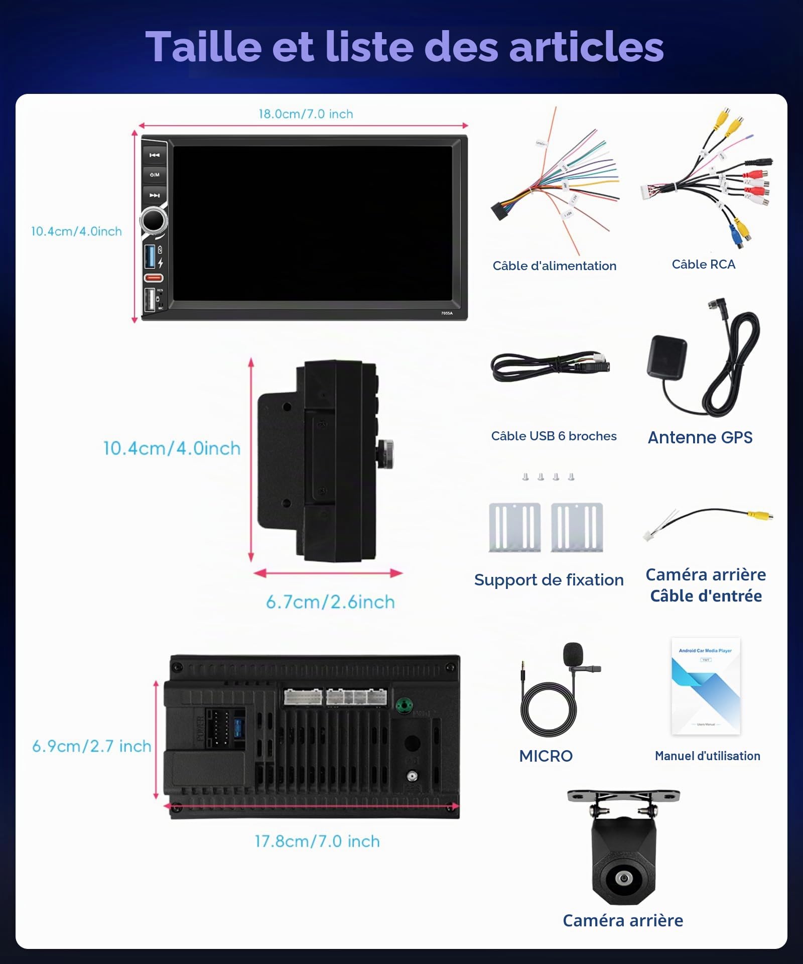 vechtel-autoradio-2-din-android-15-7-pouces-carplay-4-64-go image 7