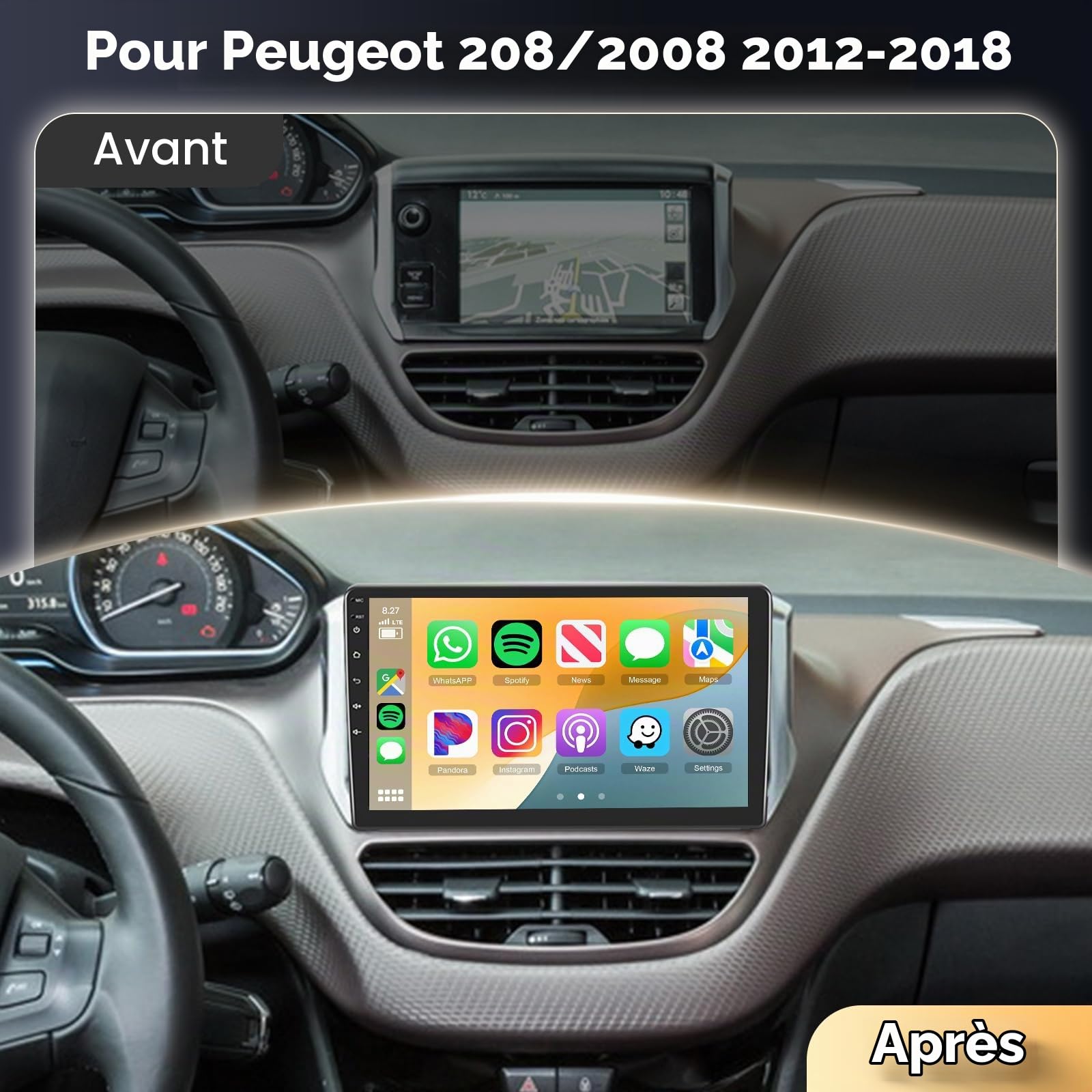 podofo-android-car-radio-10-1-pour-peugeot-208-2008-autoradio-4go-64go image 3