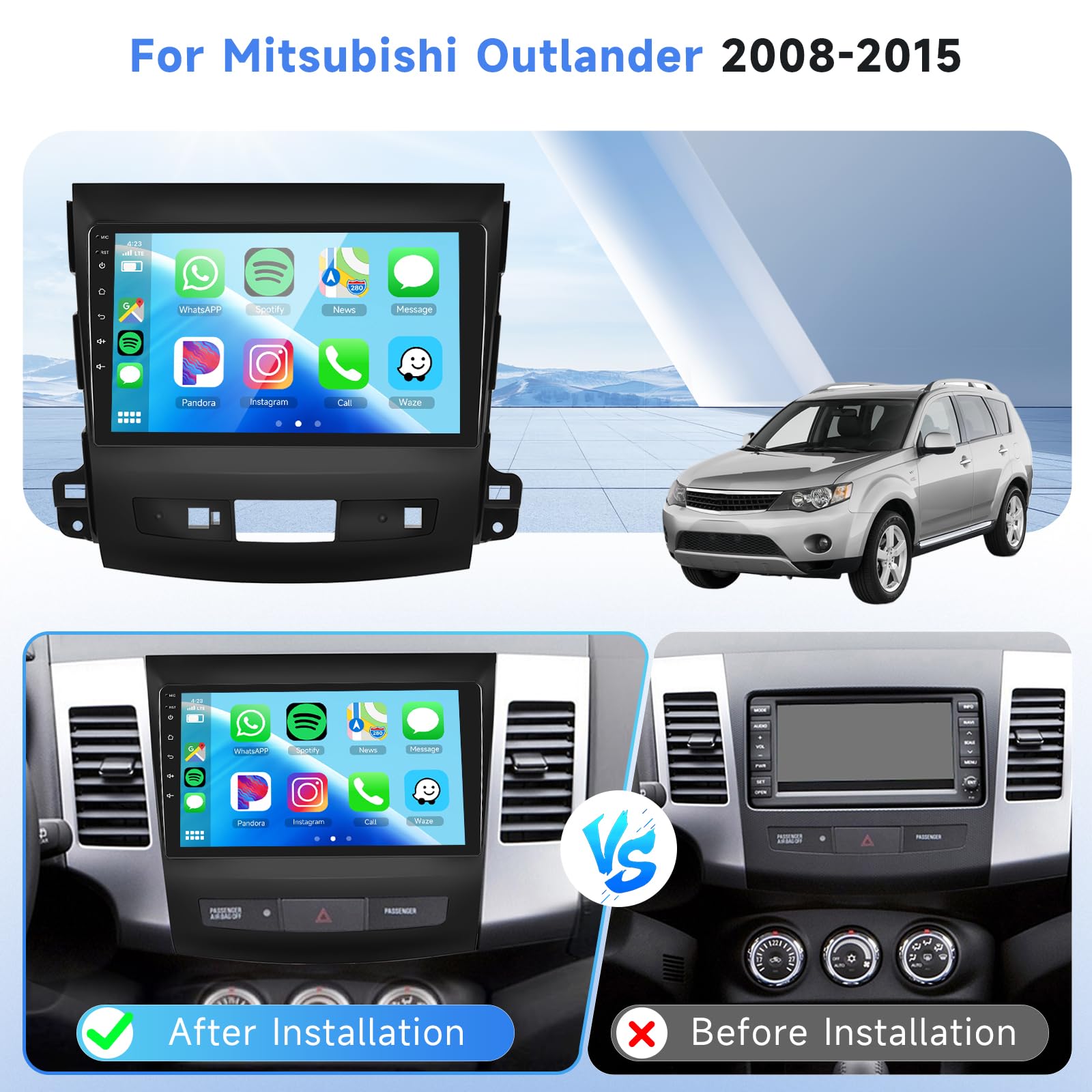 podofo-android-car-radio-autoradio-9-pouces-outlander-4007-carplay-cam-ra image 2