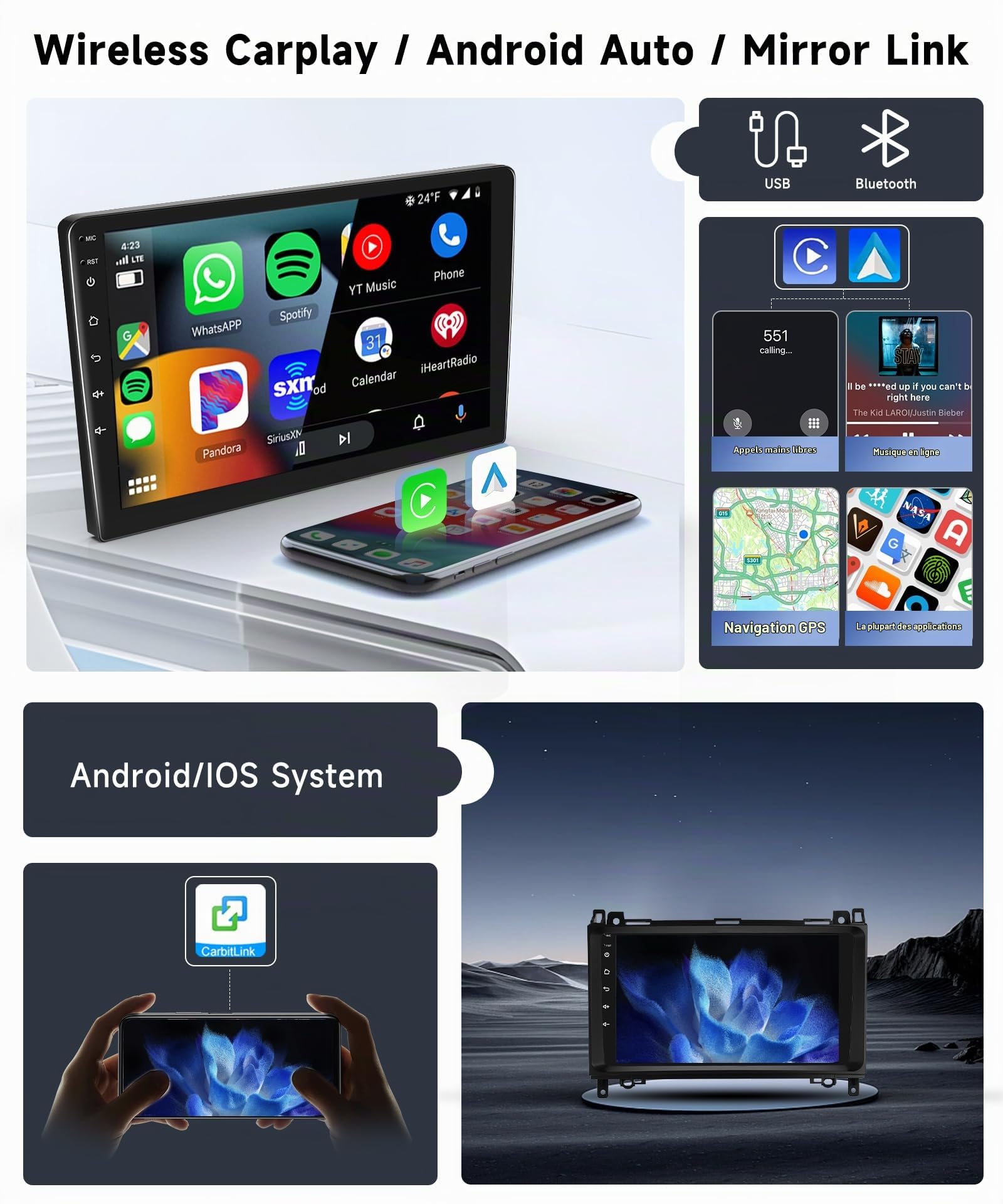 vechtel-autoradio-mercedes-sprinter-vito-9-pouces-android-13-4-64go image 4