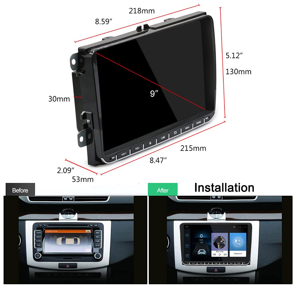 podofo-android-car-radio-autoradio-gps-vw-9-pouces-bluetooth image 3