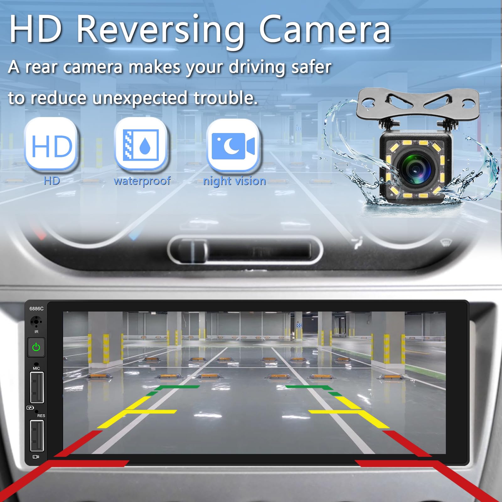 podofo-android-car-radio-1-din-6-86-autoradio-carplay-eq image 4