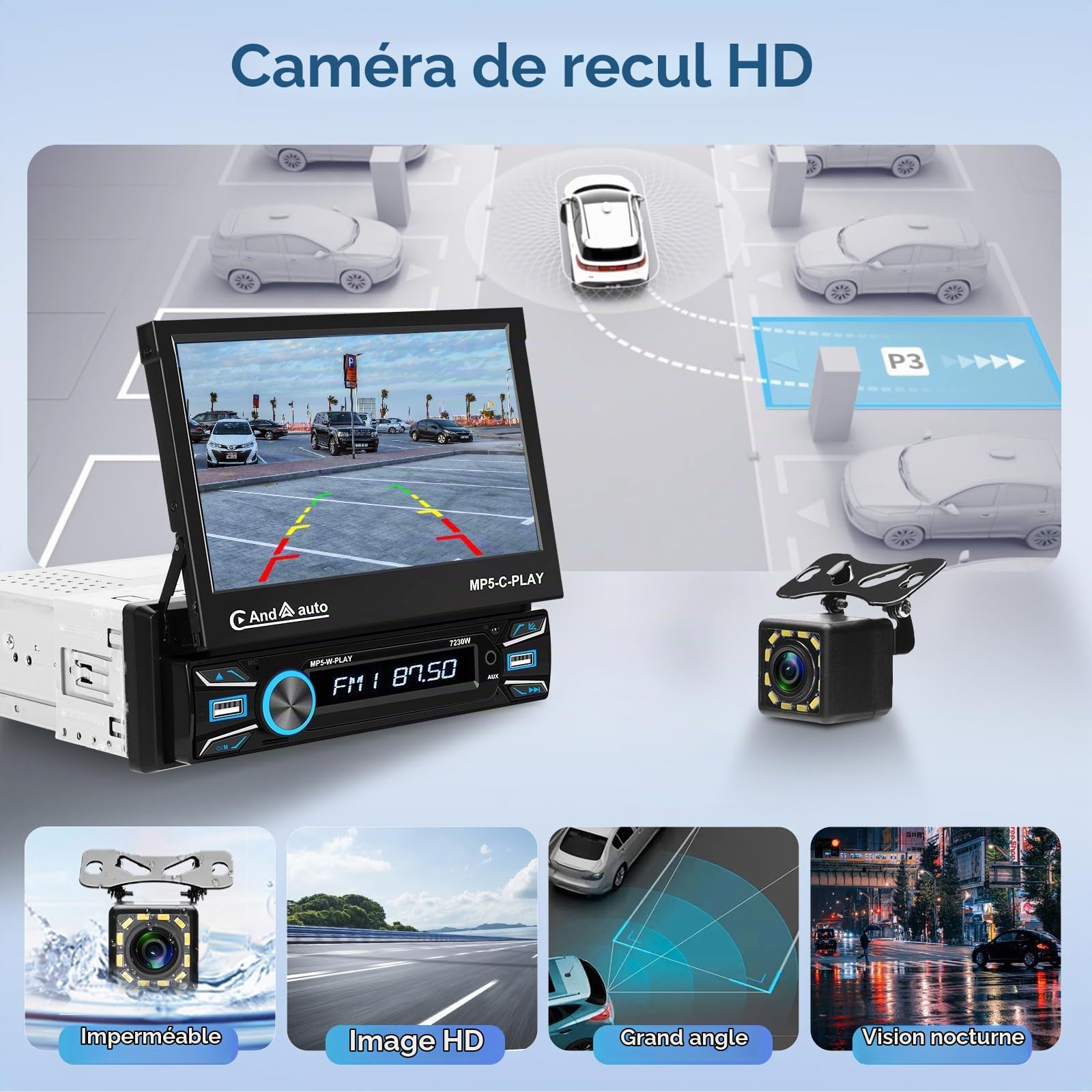 vechtel-autoradio-1-din-7-pouces-cran-lectrique-carplay-sans-fil image 5