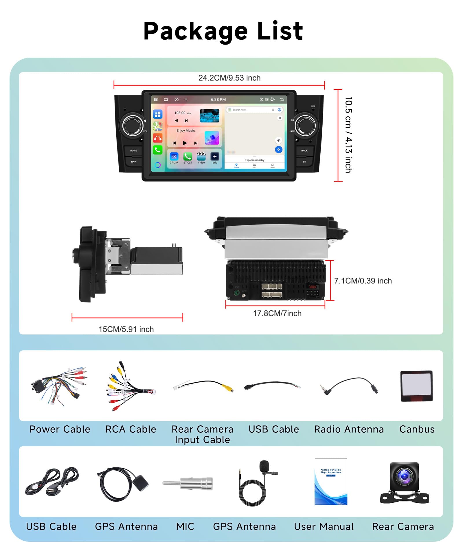 vechtel-autoradio-fiat-punto-linea-7-android-15-carplay-4-64g image 7