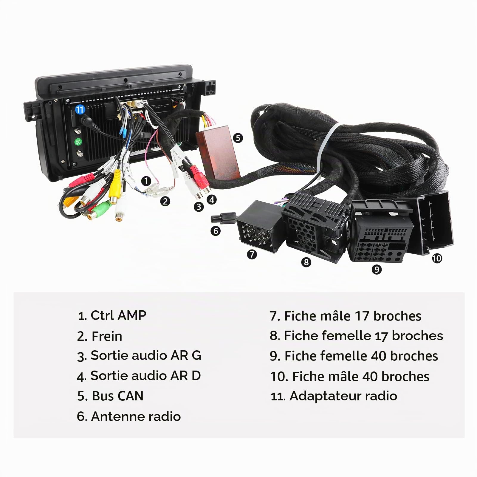 eonon-a0590-faisceau-extension-autoradio-5-5-m-bmw-e46-e39 image 6