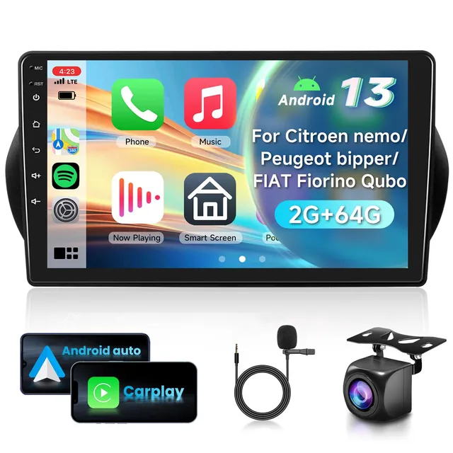 vechtel-autoradio-citroen-nemo-10-1-pouces-2g-64g-carplay-sans-fil image 1