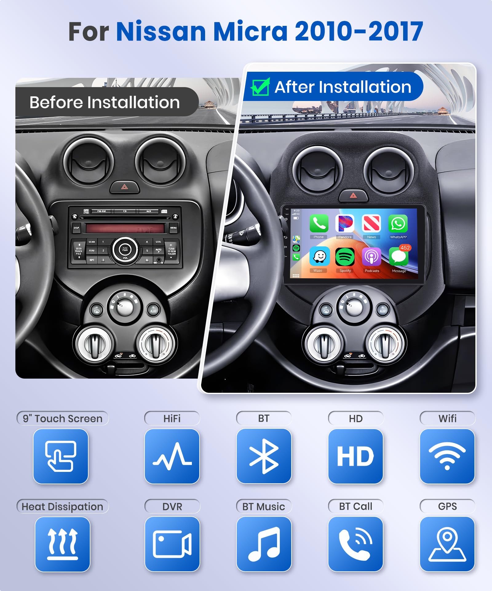podofo-autoradio-nissan-micra-march-2010-2017-9-pouces-carplay image 2