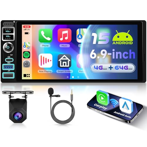vechtel-autoradio-1-din-6-9-4-64g-carplay-cran-tactile image 8